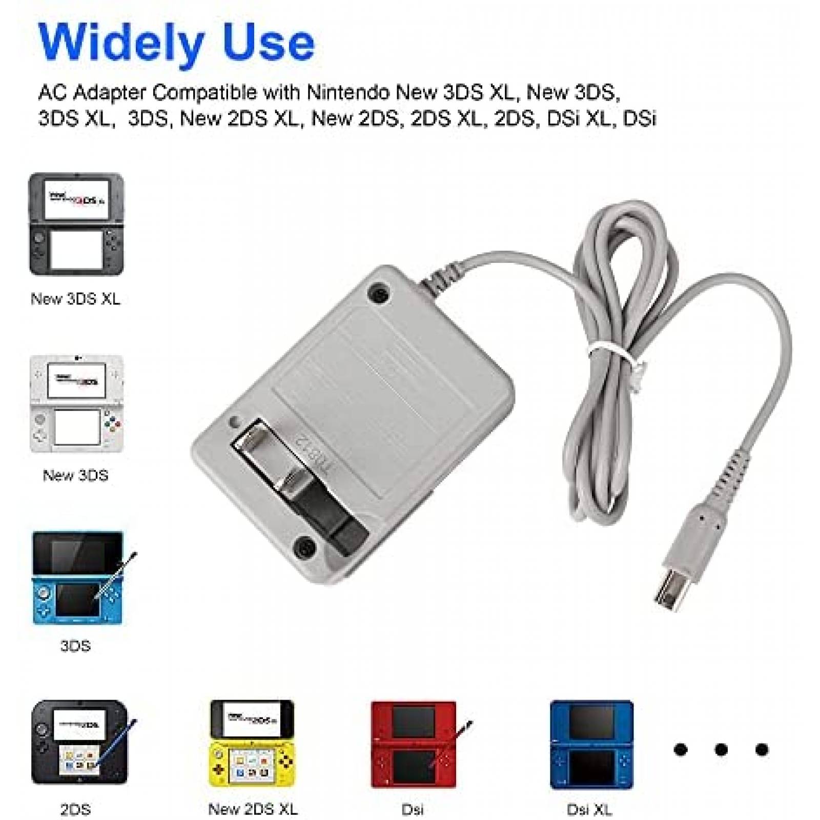 Cargador CSTESVN Compatible Con Nintendo New 3DS -Gris