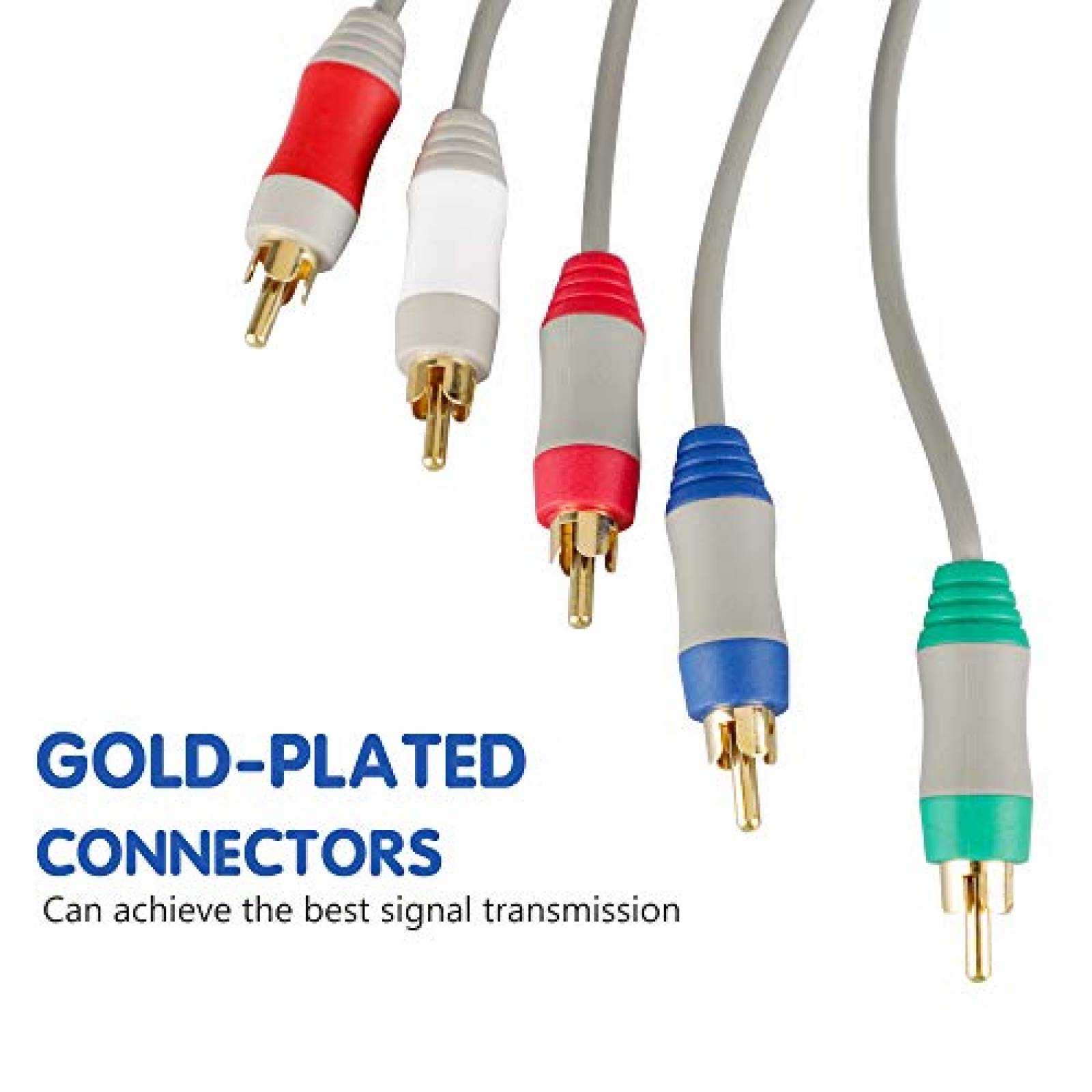 Cable Componente Xahpower Compatible con Consola Wii -Gris