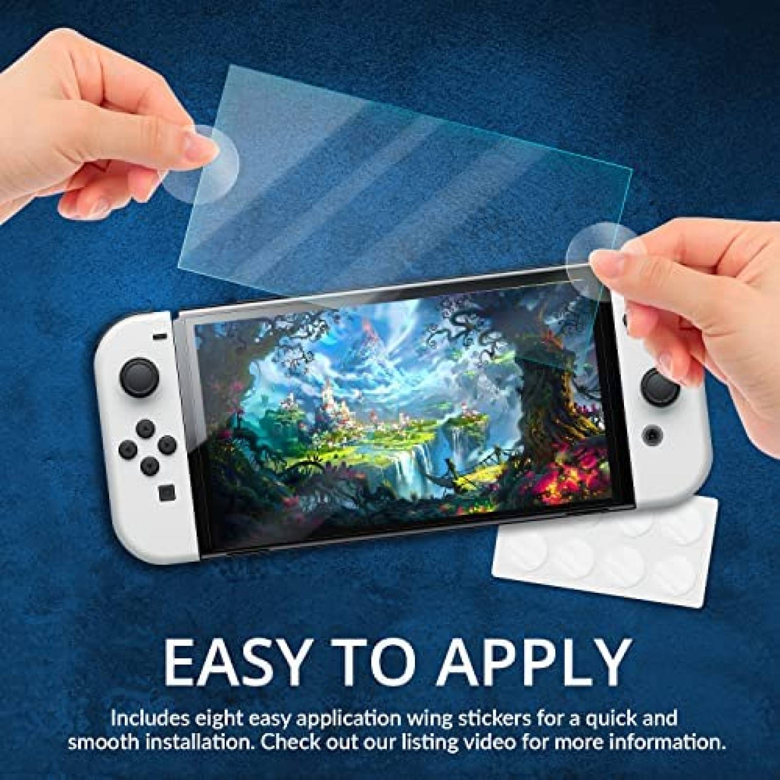 Protector de Pantalla Orzly para Nintendo Switch 4 Pzs