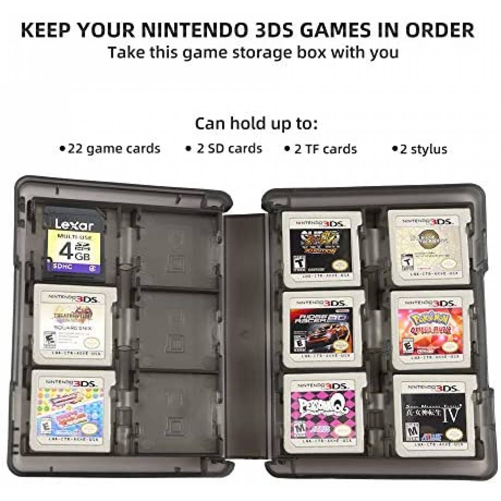 Estuche Xahpower para Tarjetas de Juego 3DS -Negro