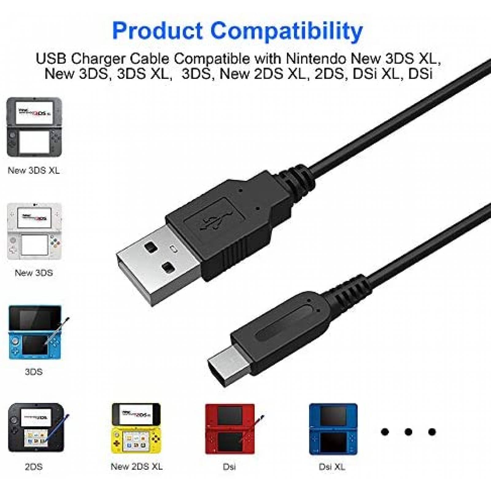 Cable Cargador CSTESVN 3.9ft USB Incluye 3 Stylus para DSi