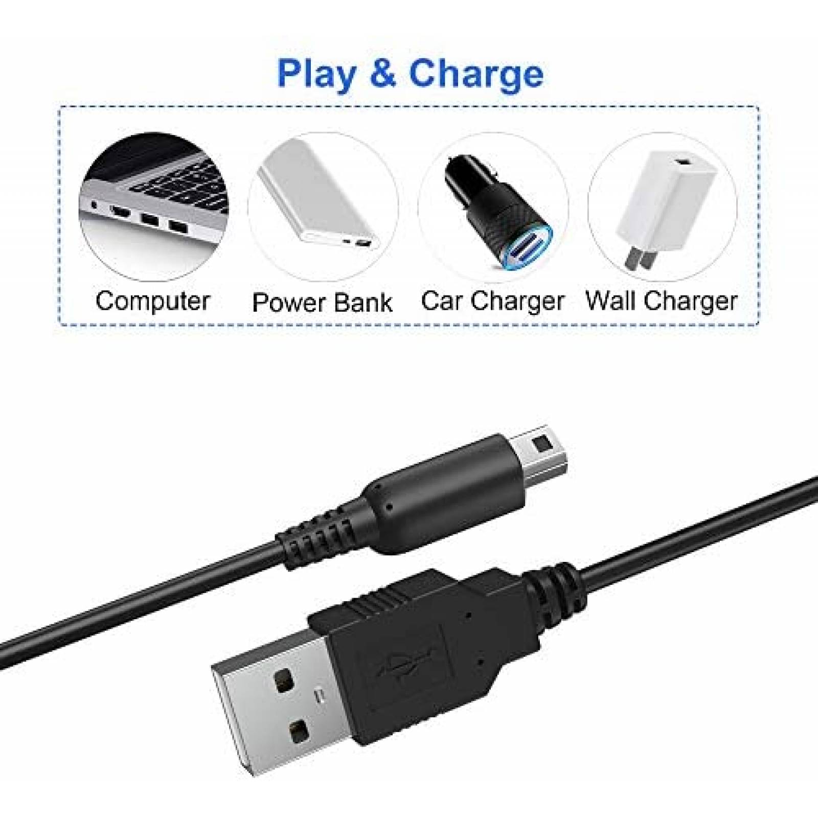 Cable Cargador CSTESVN 3.9ft USB Incluye 3 Stylus para DSi