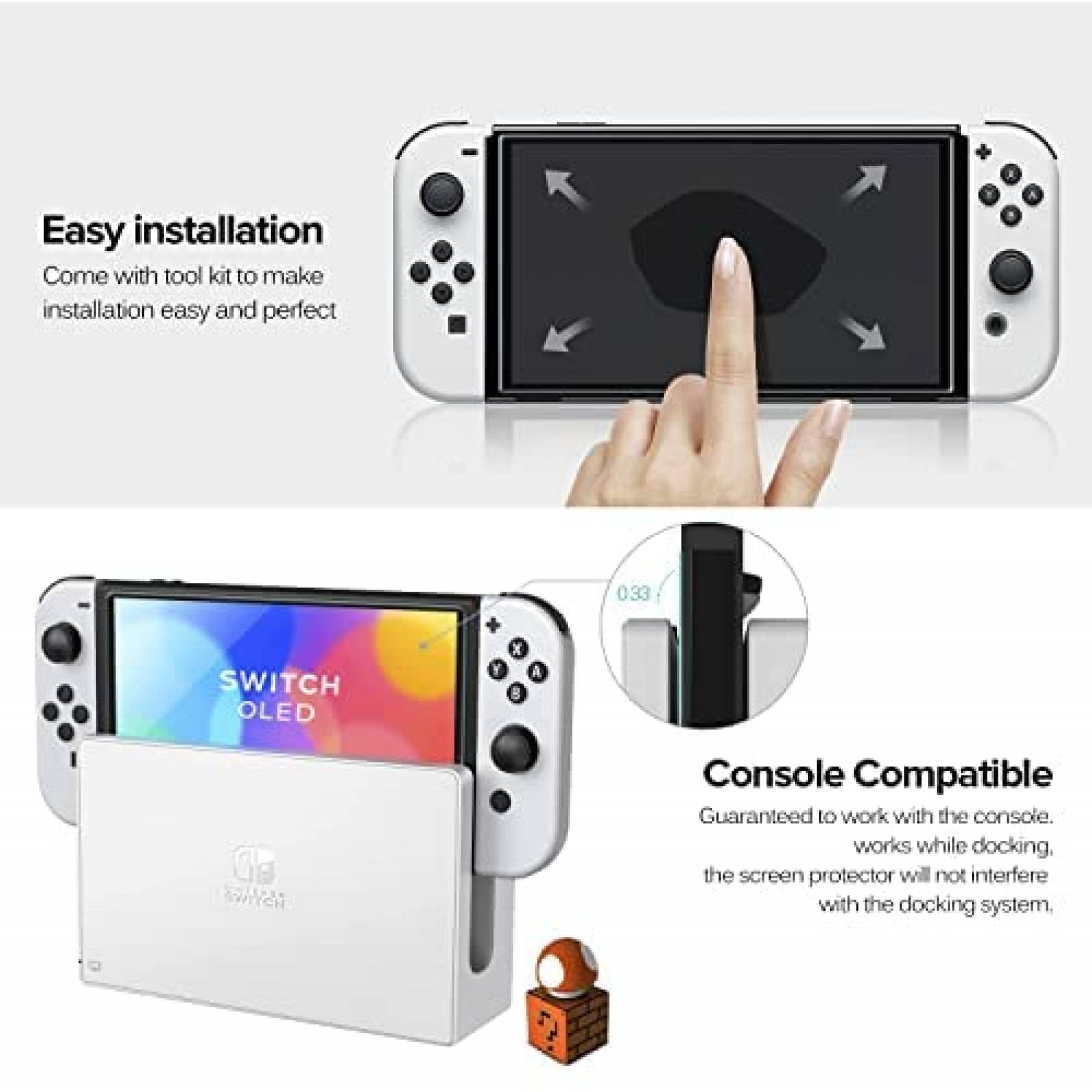 Protector de Pantalla iVoler para Nintendo Switch 4 Pzs