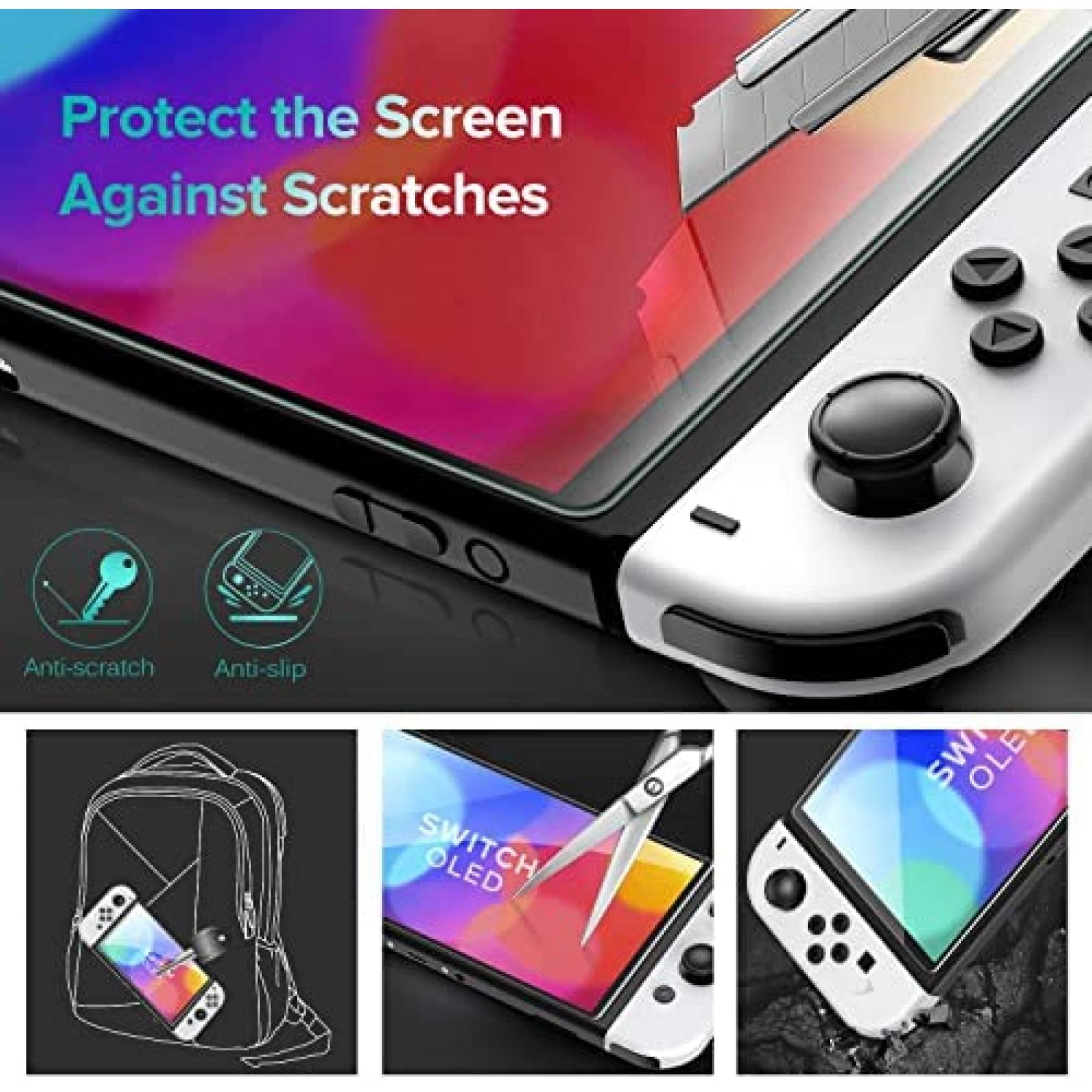 Protector de Pantalla iVoler para Nintendo Switch 4 Pzs
