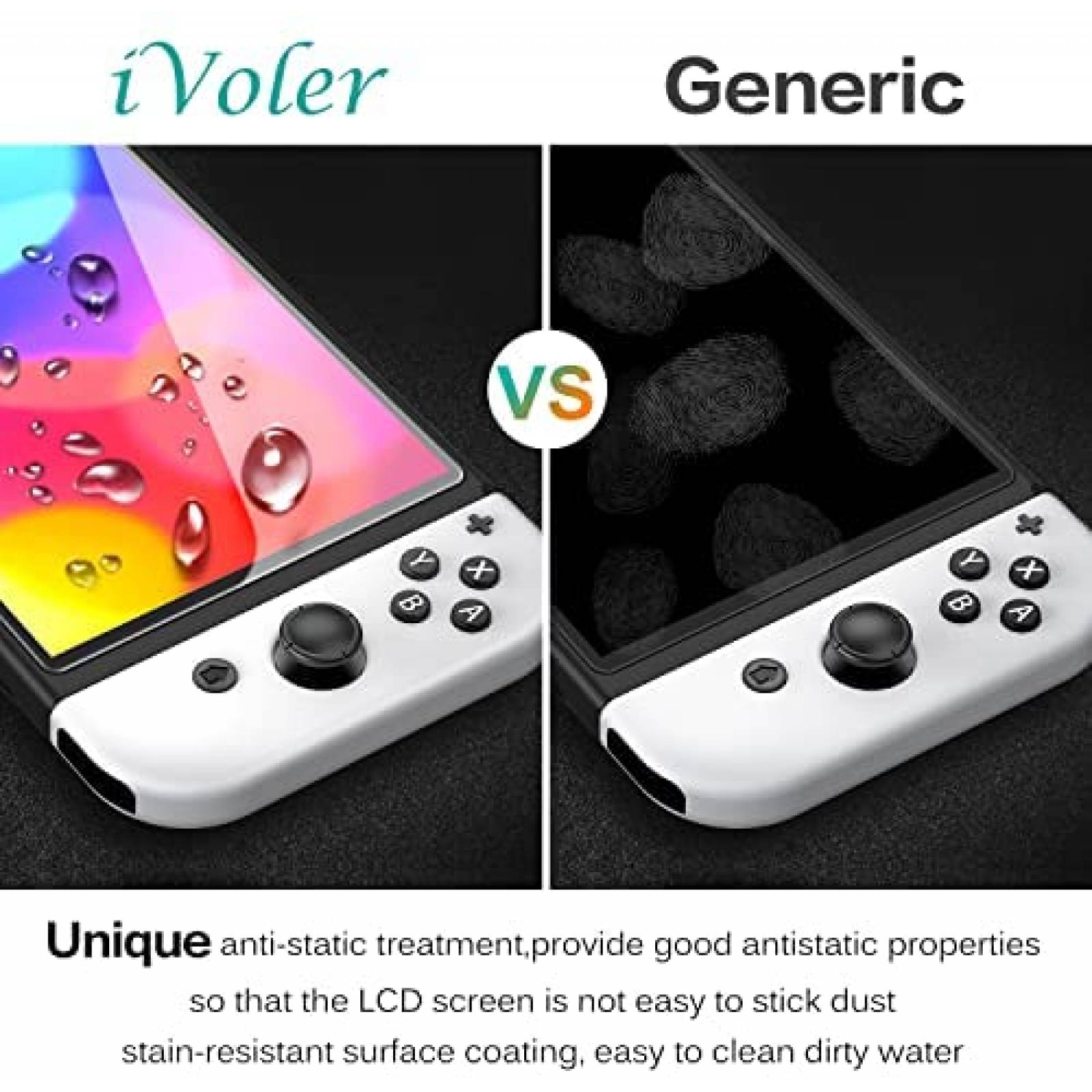 Protector de Pantalla iVoler para Nintendo Switch 4 Pzs