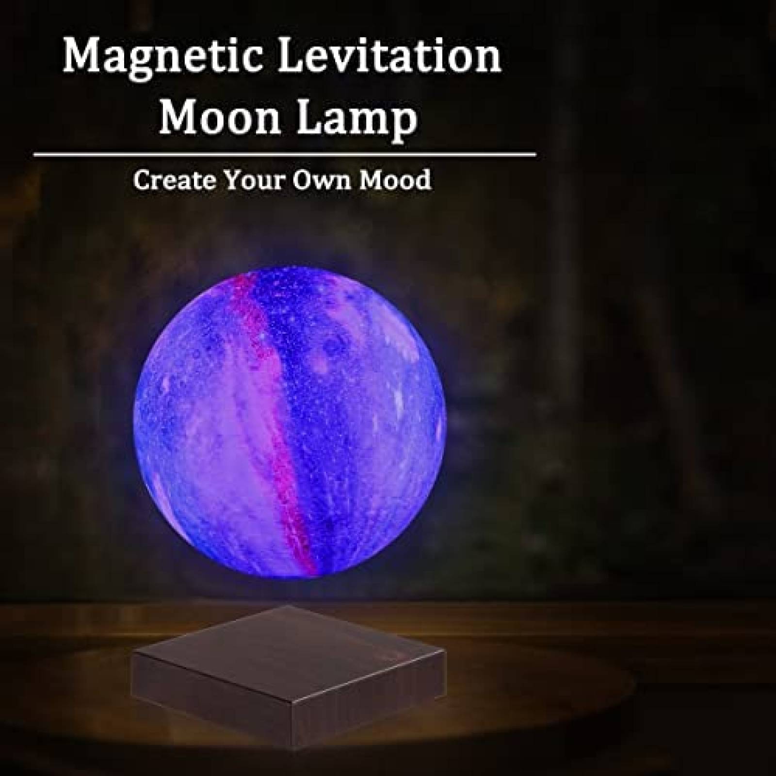 Lampara VGAzer de Luna Levitante que Flota y Gira -Morado