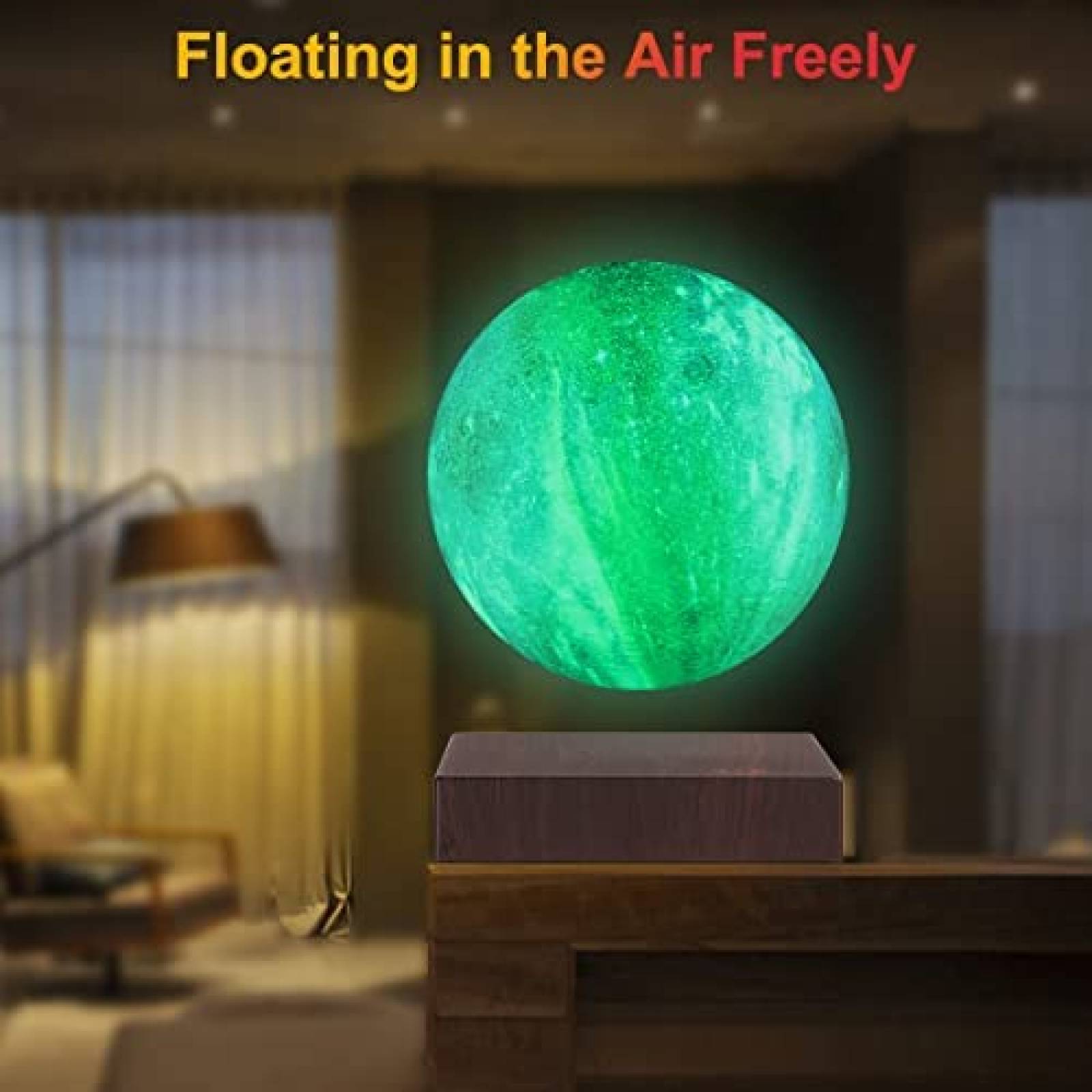 Lampara VGAzer de Luna Levitante que Flota y Gira -Morado