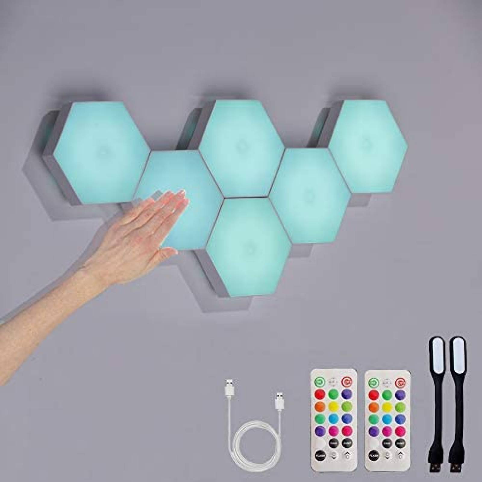 Panel de Luz Arcwares Inteligente hexagonal LED USB Azul