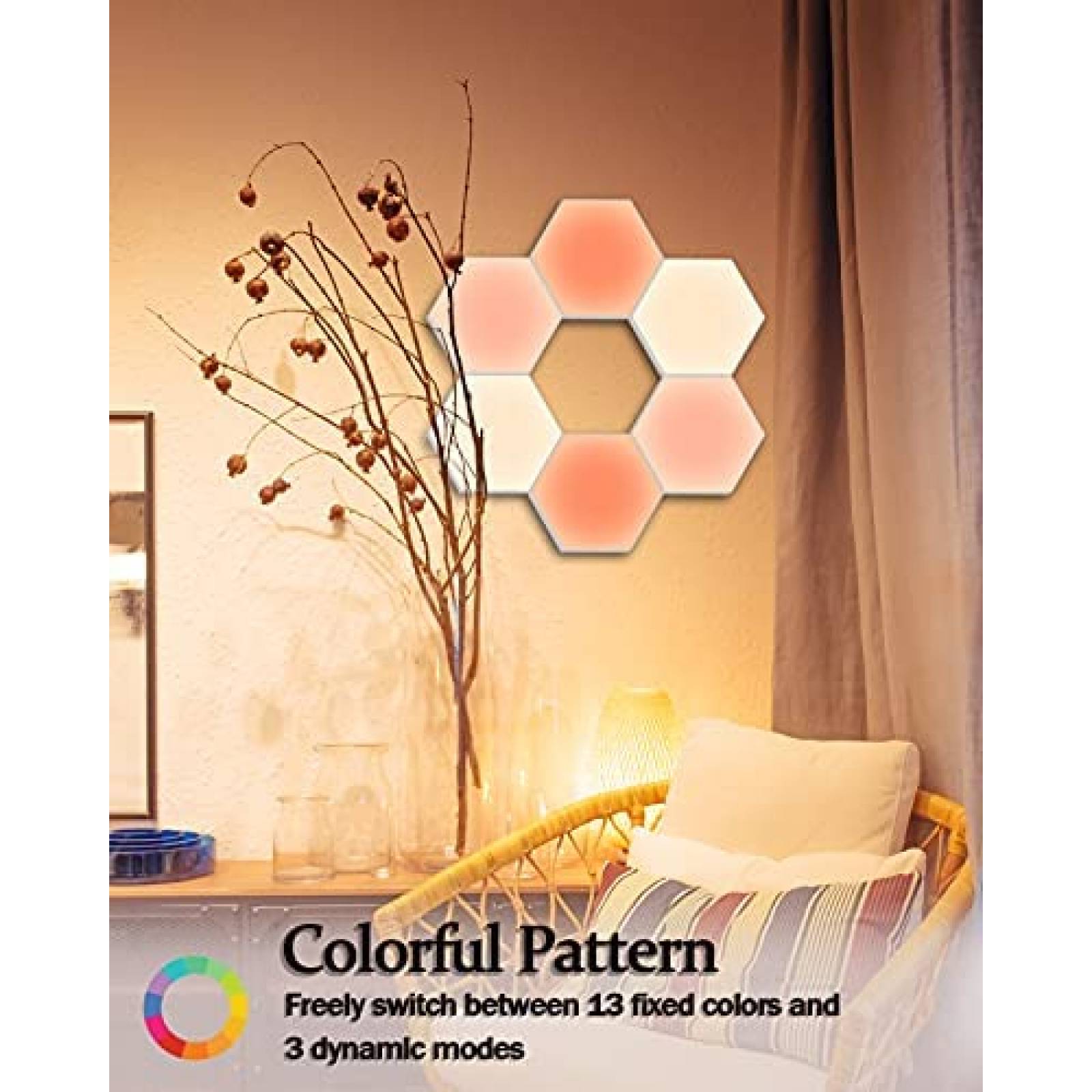 Panel de Luz Arcwares Inteligente hexagonal LED USB Azul