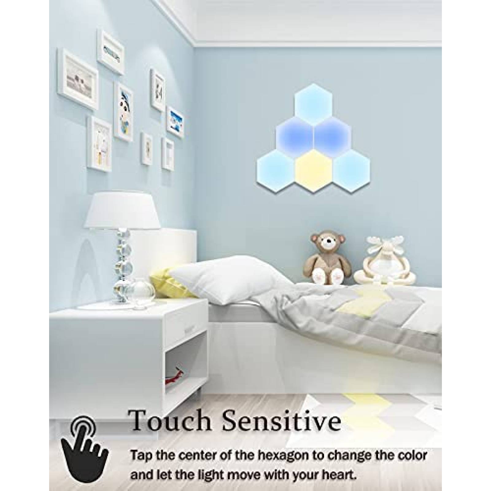 Panel de Luz Arcwares Inteligente hexagonal LED USB Azul