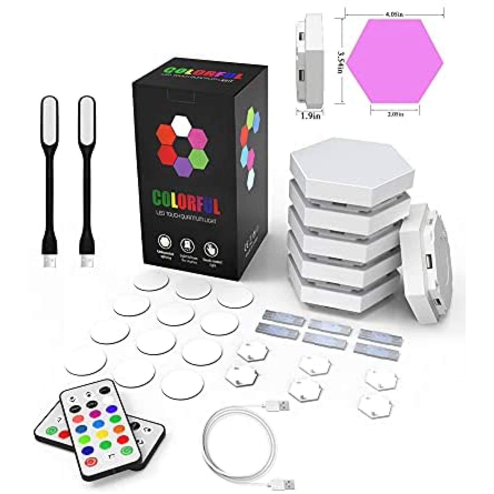 Panel de Luz Arcwares Inteligente hexagonal LED USB Azul