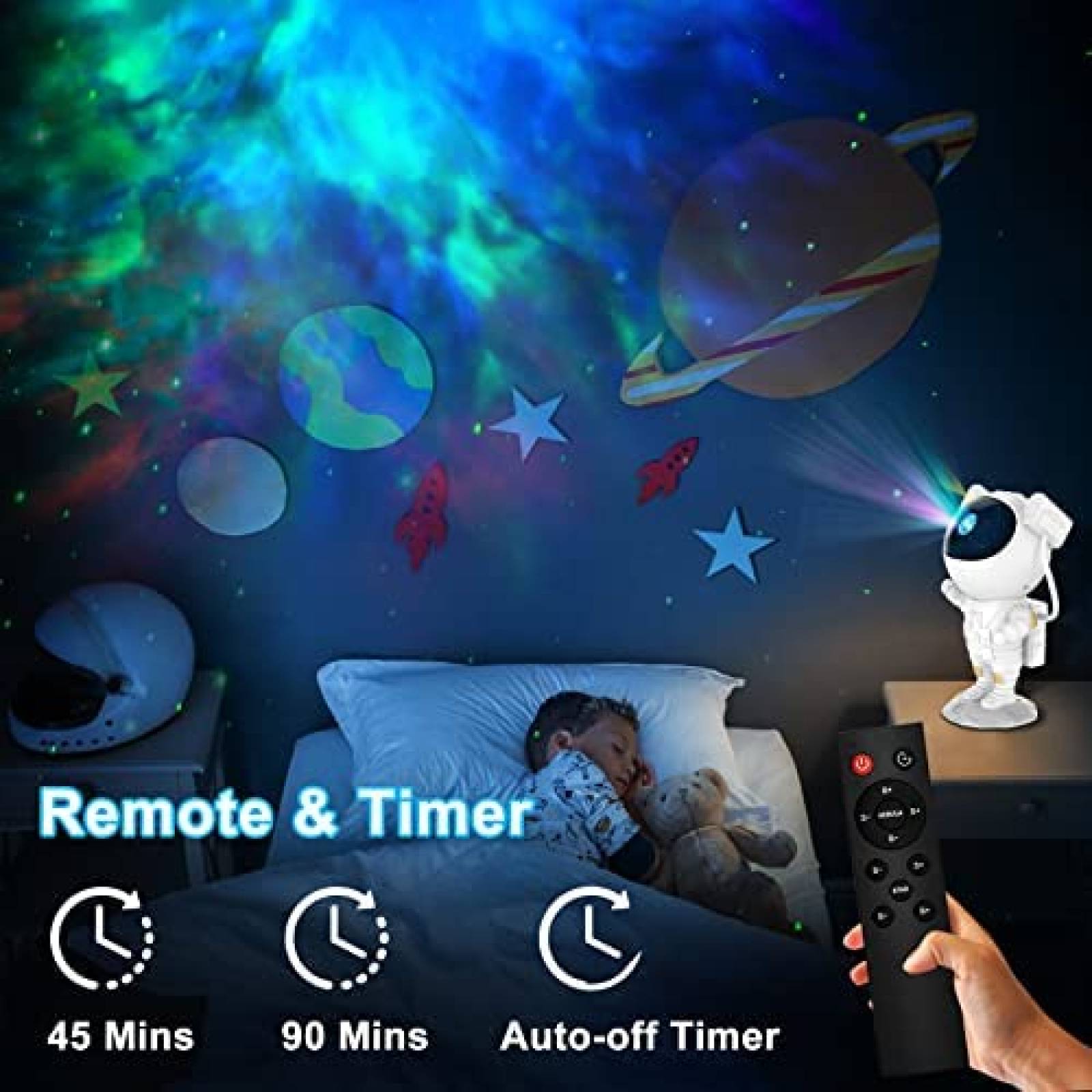Lampara Proyector Cynlink Astro Alan Luz de galaxia -Blanco