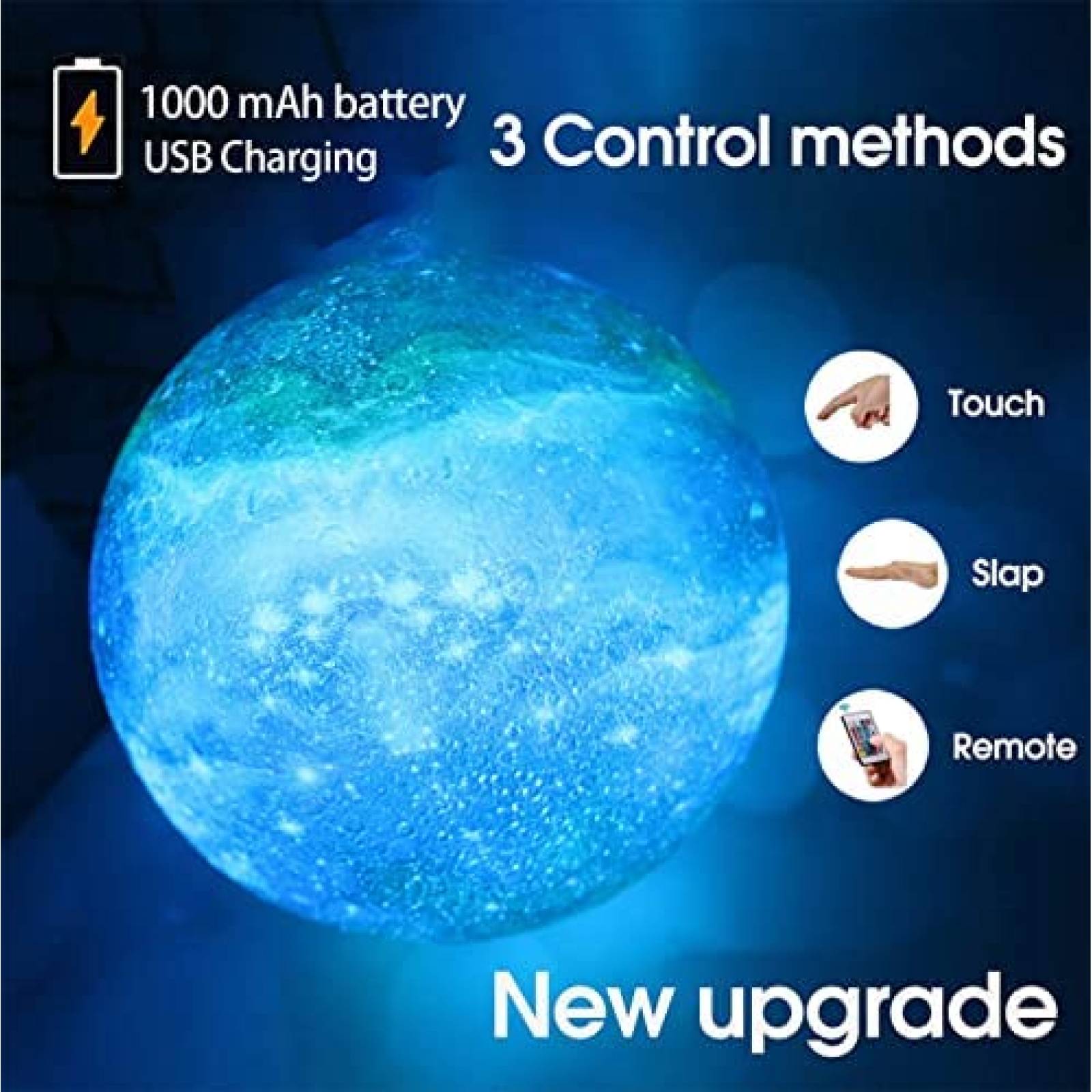 Lampara NSL Lighting 3D Control Remoto y Soporte -Morado