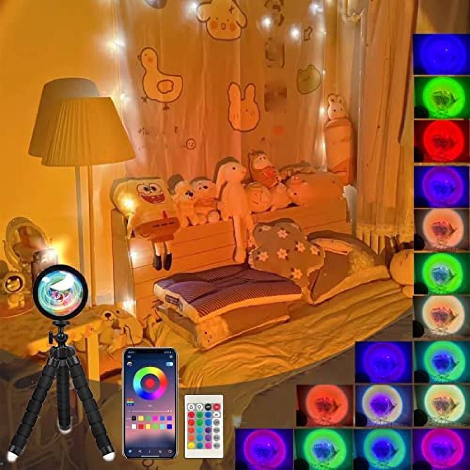 Lampara Proyector Z-SUPER de 360 16 Colores -Negro