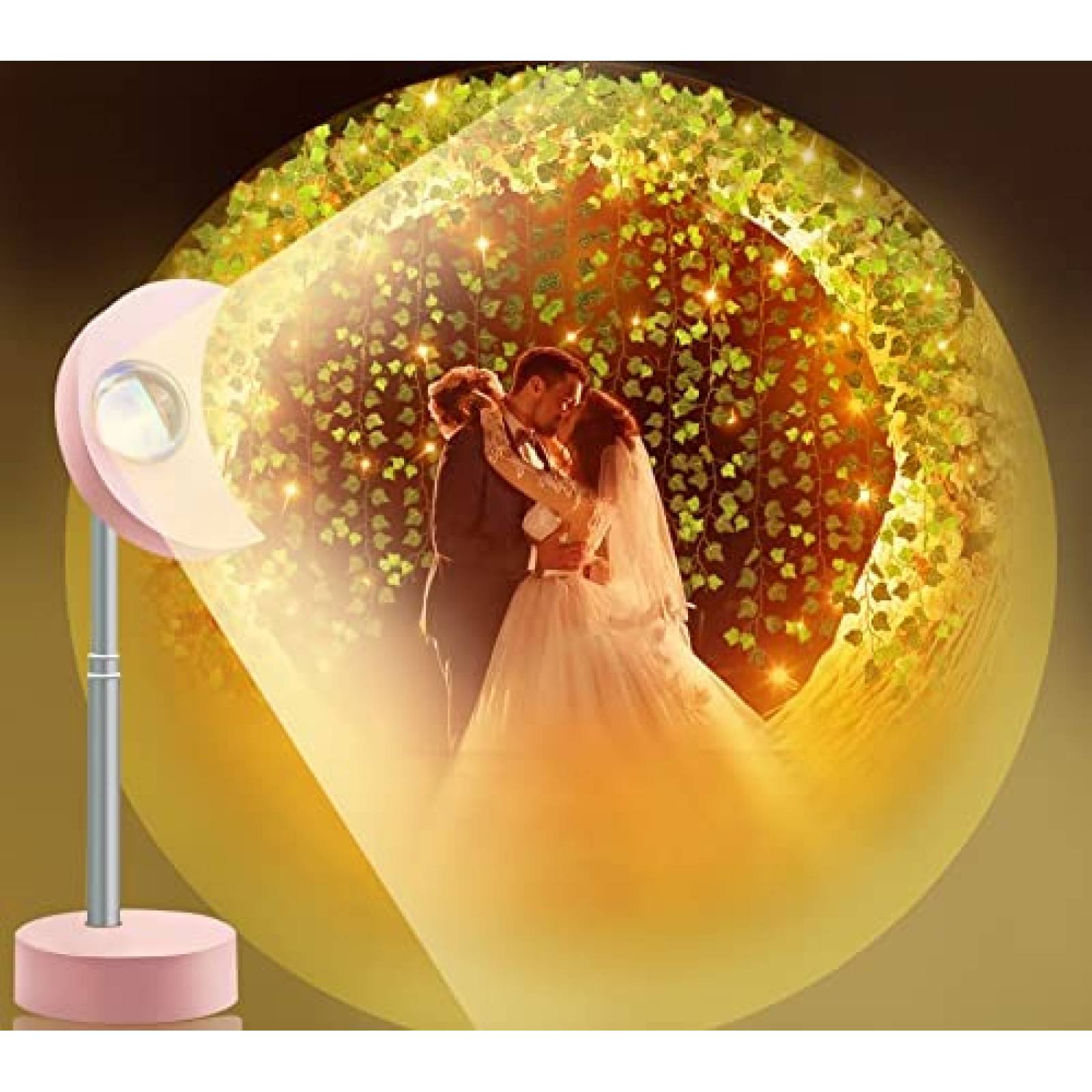 Lampara Proyector Freefa Tactil en Forma de Luna -Rosa