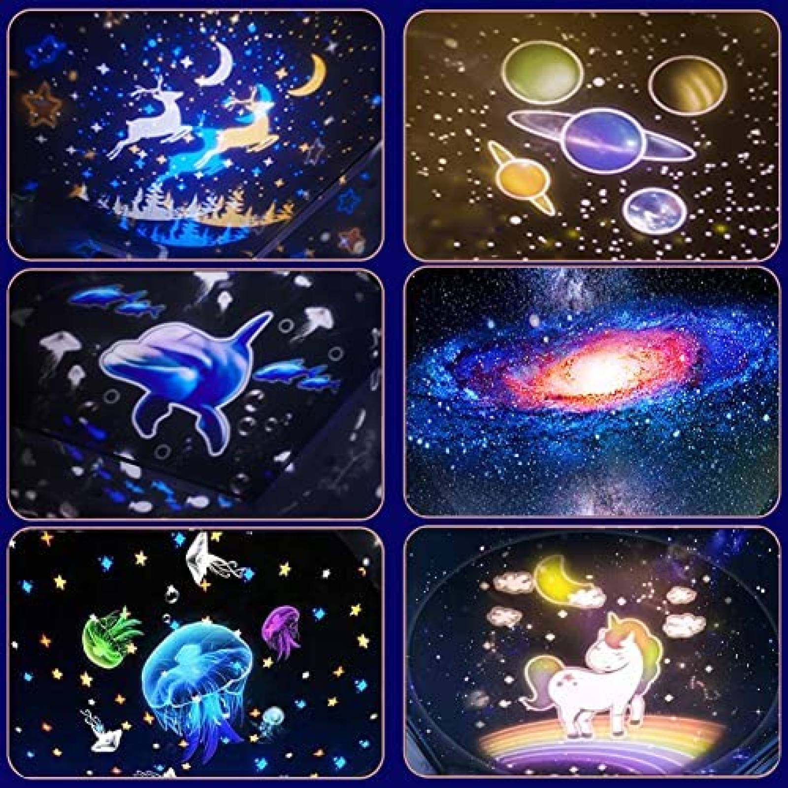 Lampara Proyector Xdalula con Luz de Estrellas LED -Blanco