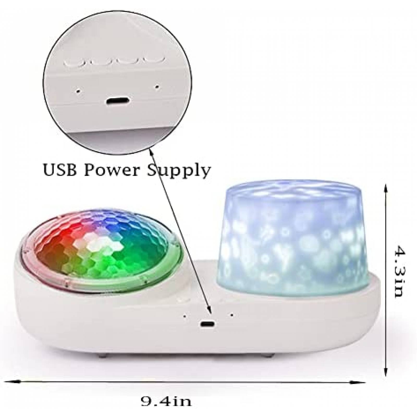 Lampara Proyector Xdalula con Luz de Estrellas LED -Blanco