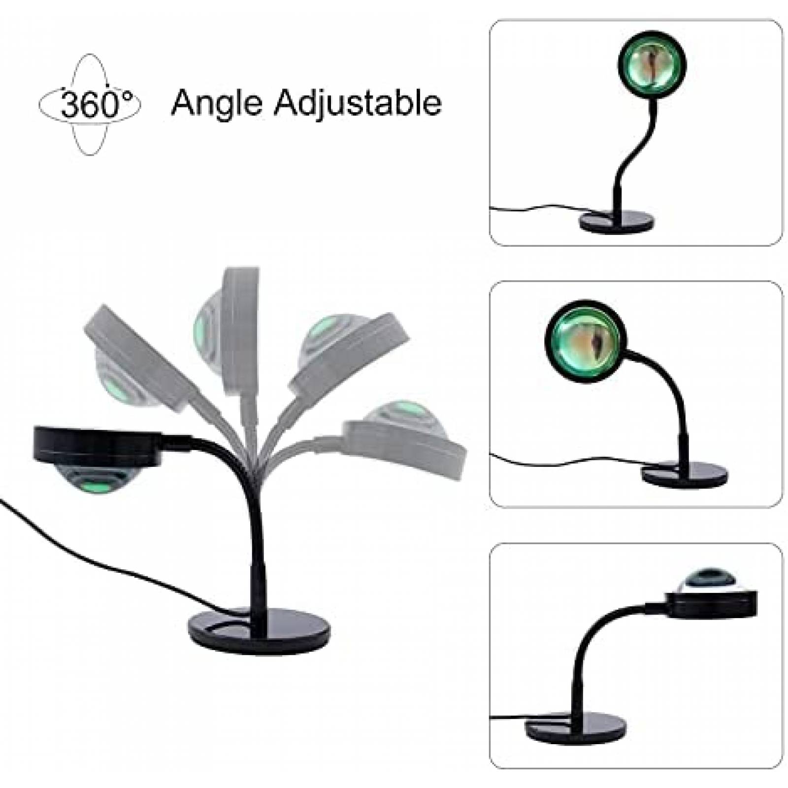 Lampara Proyector Vmifin de 360 con Luz LED -Negro