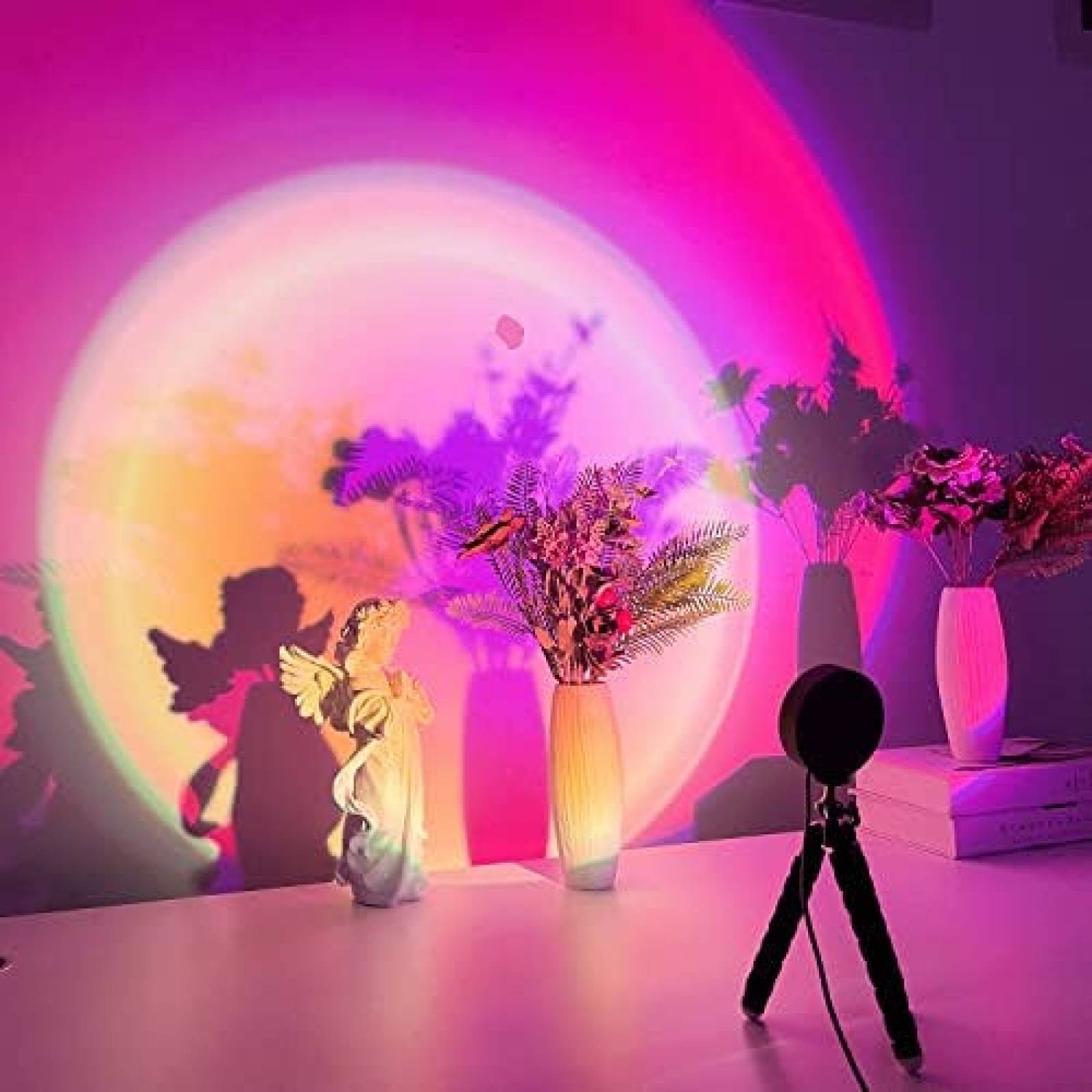 Lampara Proyector Balkwan de 16 Colores RGB USB -Negro