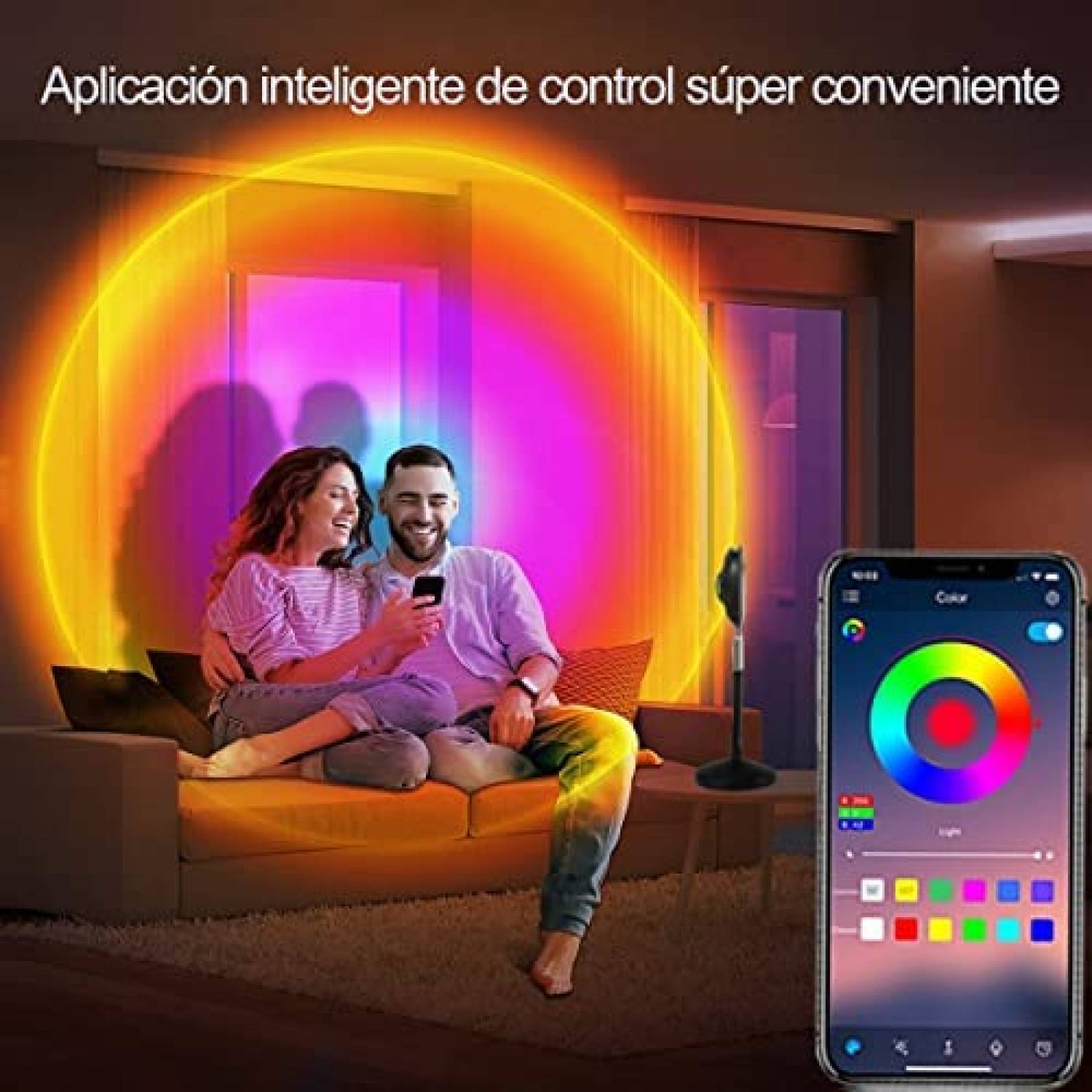 Lampara Proyector YYJ HOME LED de 10W 180 USB -Negro