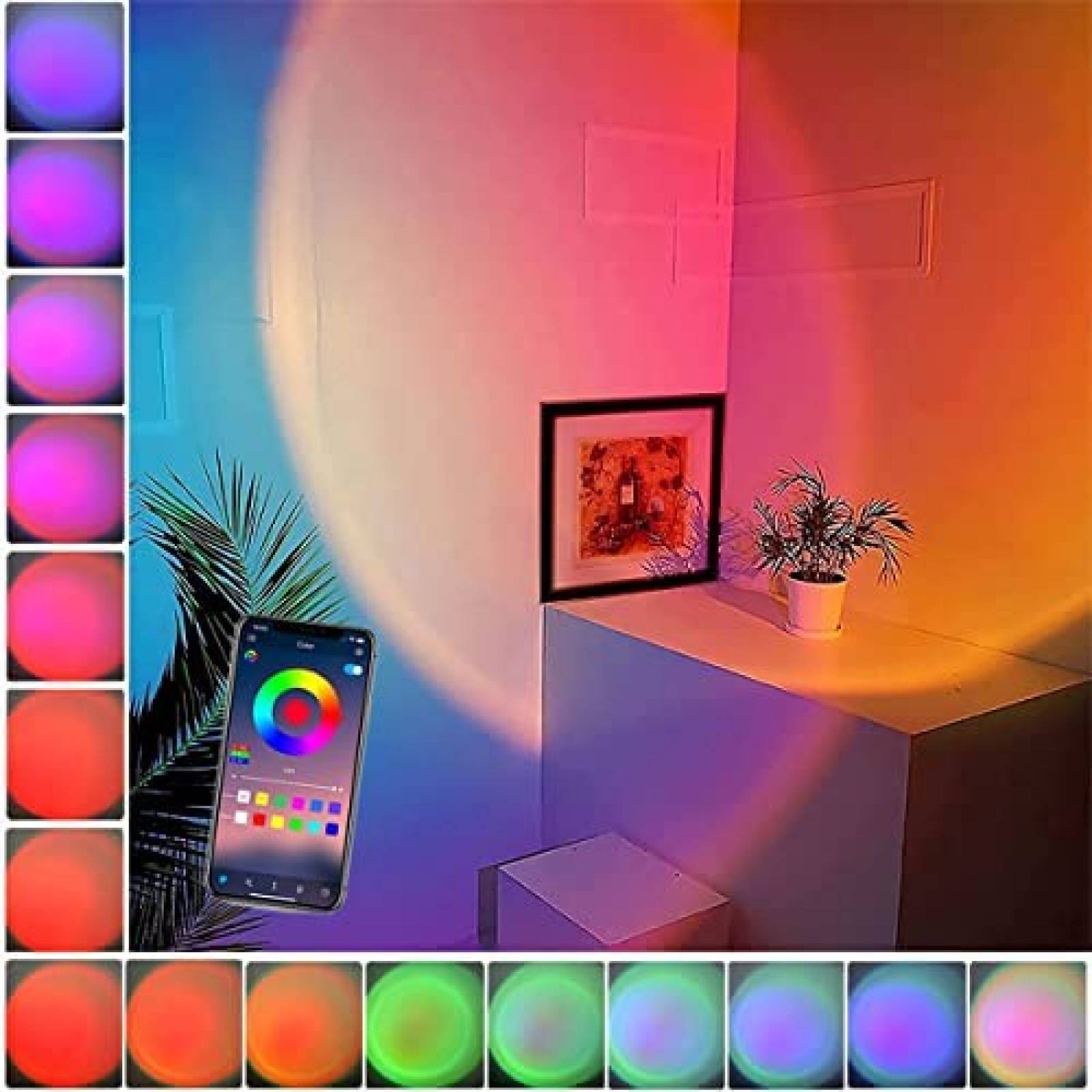 Lampara Proyector YYJ HOME LED de 10W 180 USB -Negro