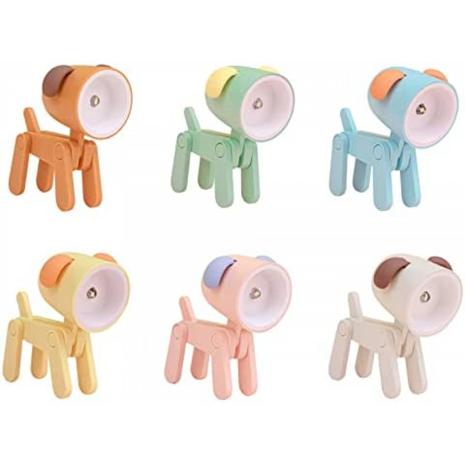 Lampara de Noche DCQRY de Perrito Mini 6 pcs -Multicolor
