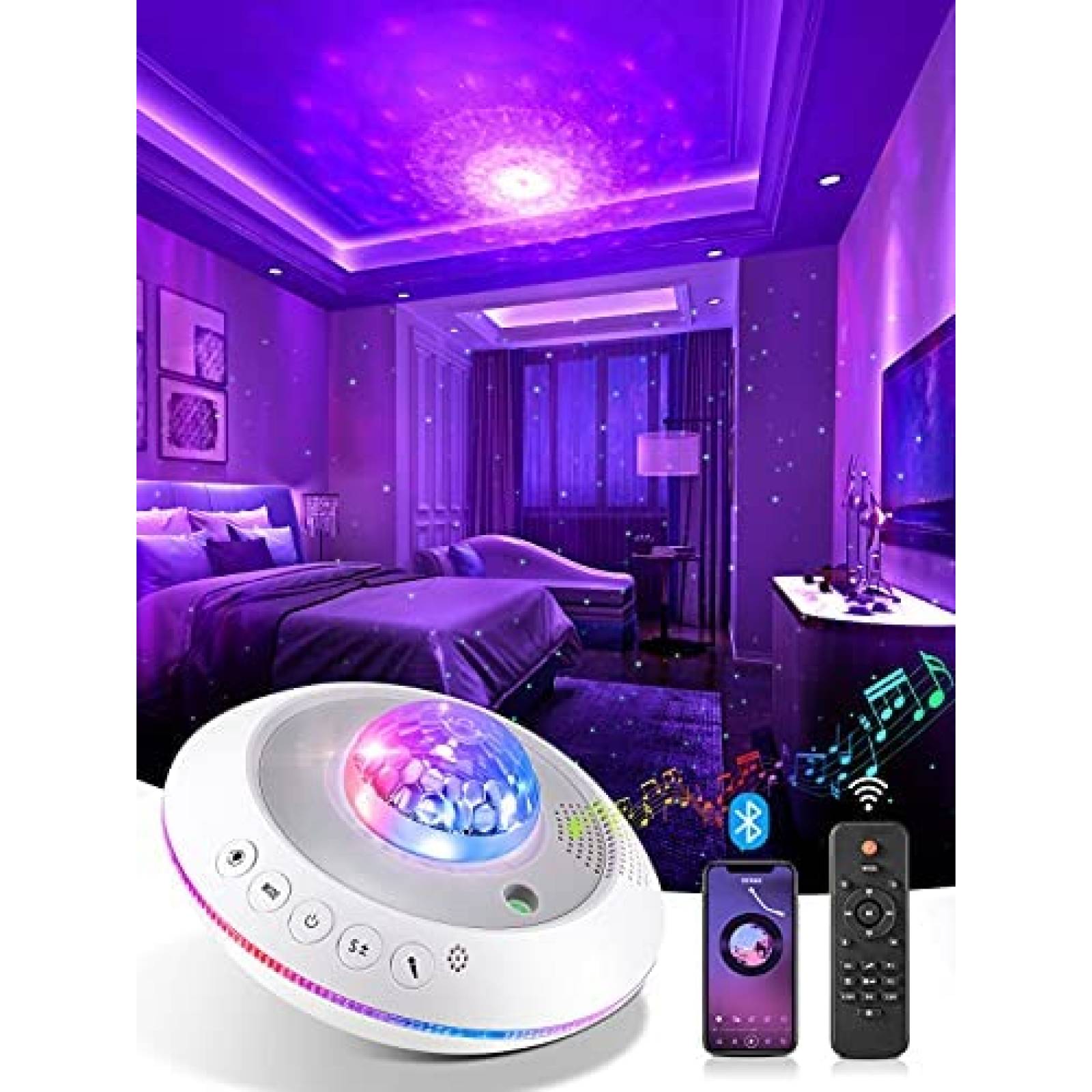 Luz de noche One Fire Bluetooth Musica Temporizador Cuarto