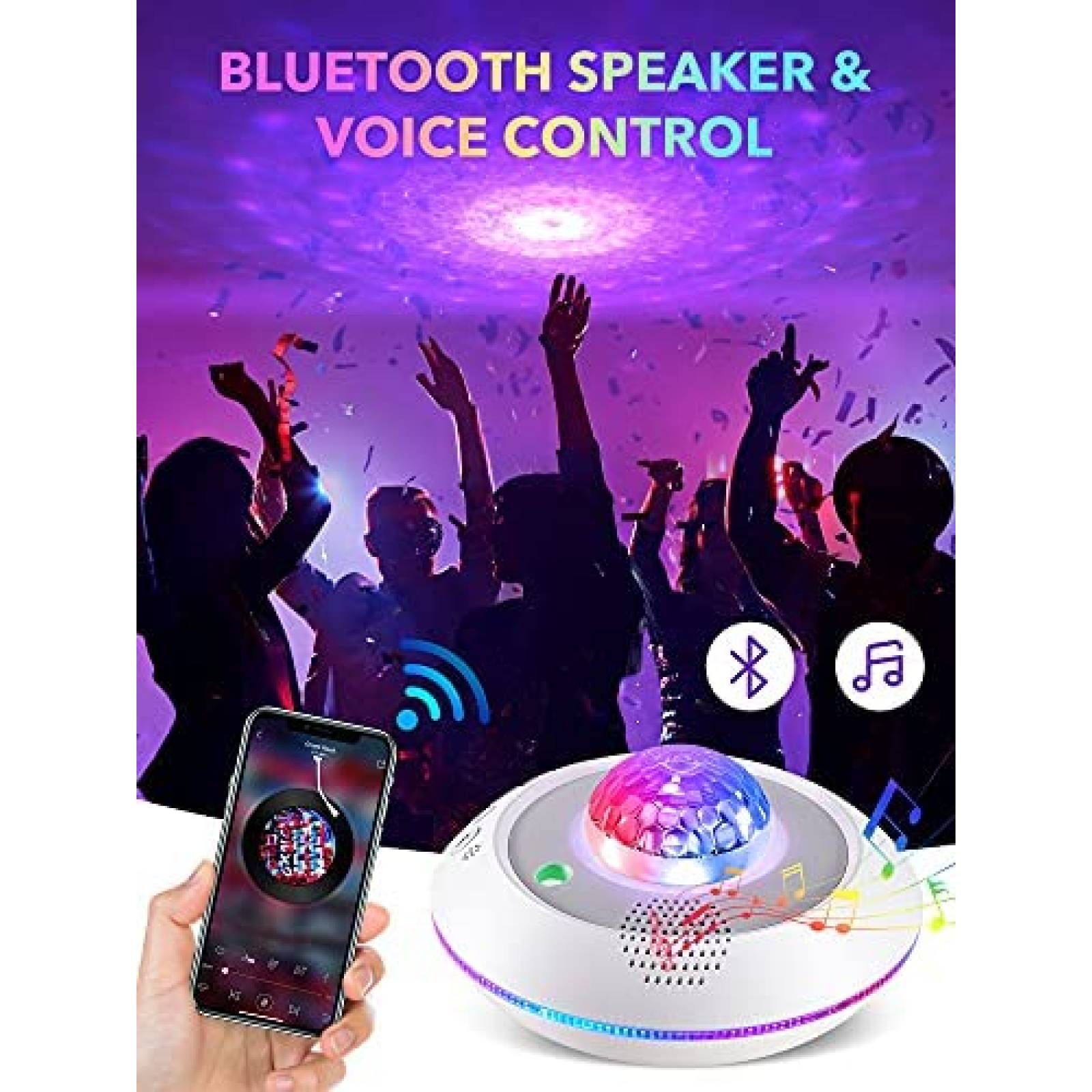 Luz de noche One Fire Bluetooth Musica Temporizador Cuarto