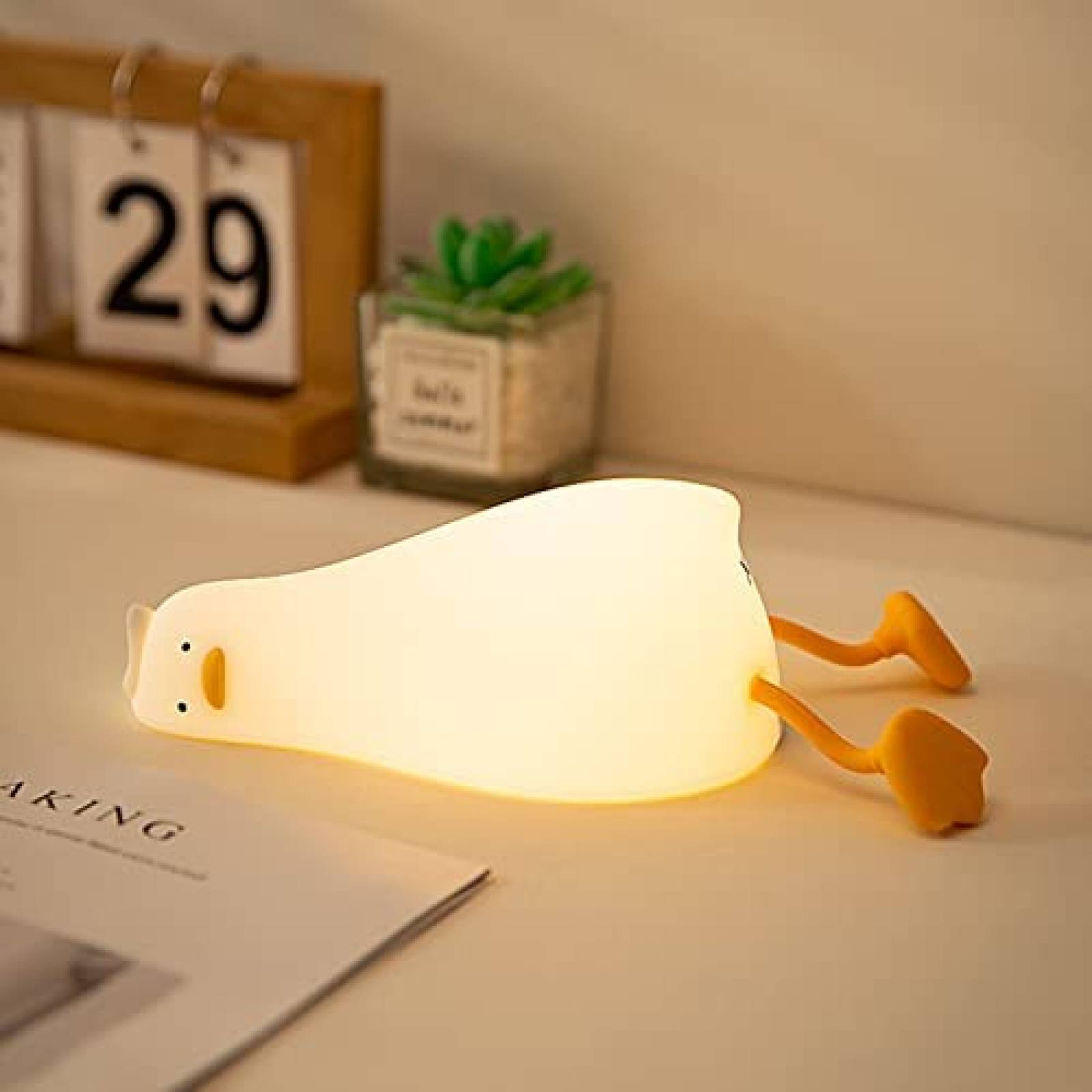Lampara de Noche de Pato MUID Recargable Luz LED -Blanco