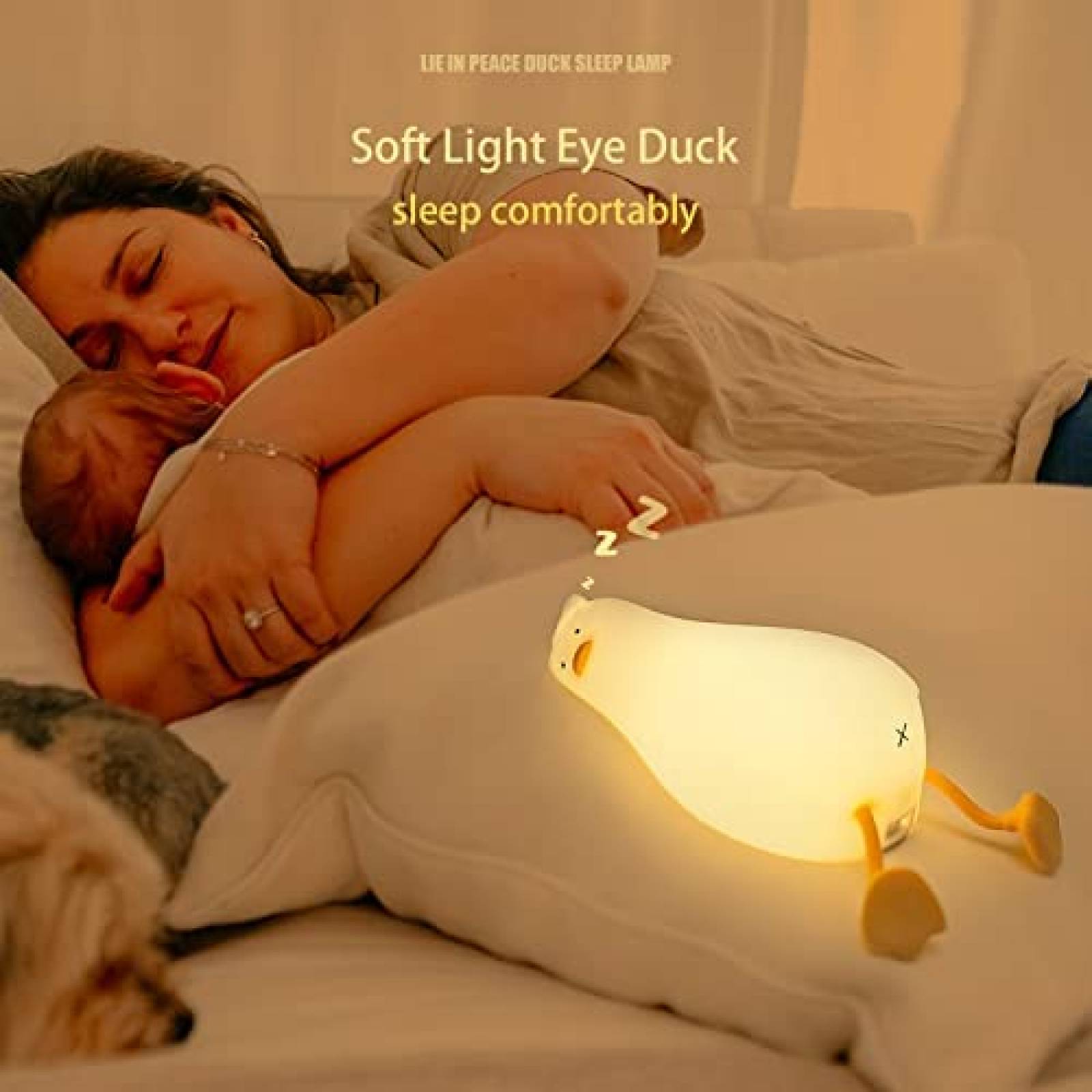Lampara de Noche de Pato MUID Recargable Luz LED -Blanco