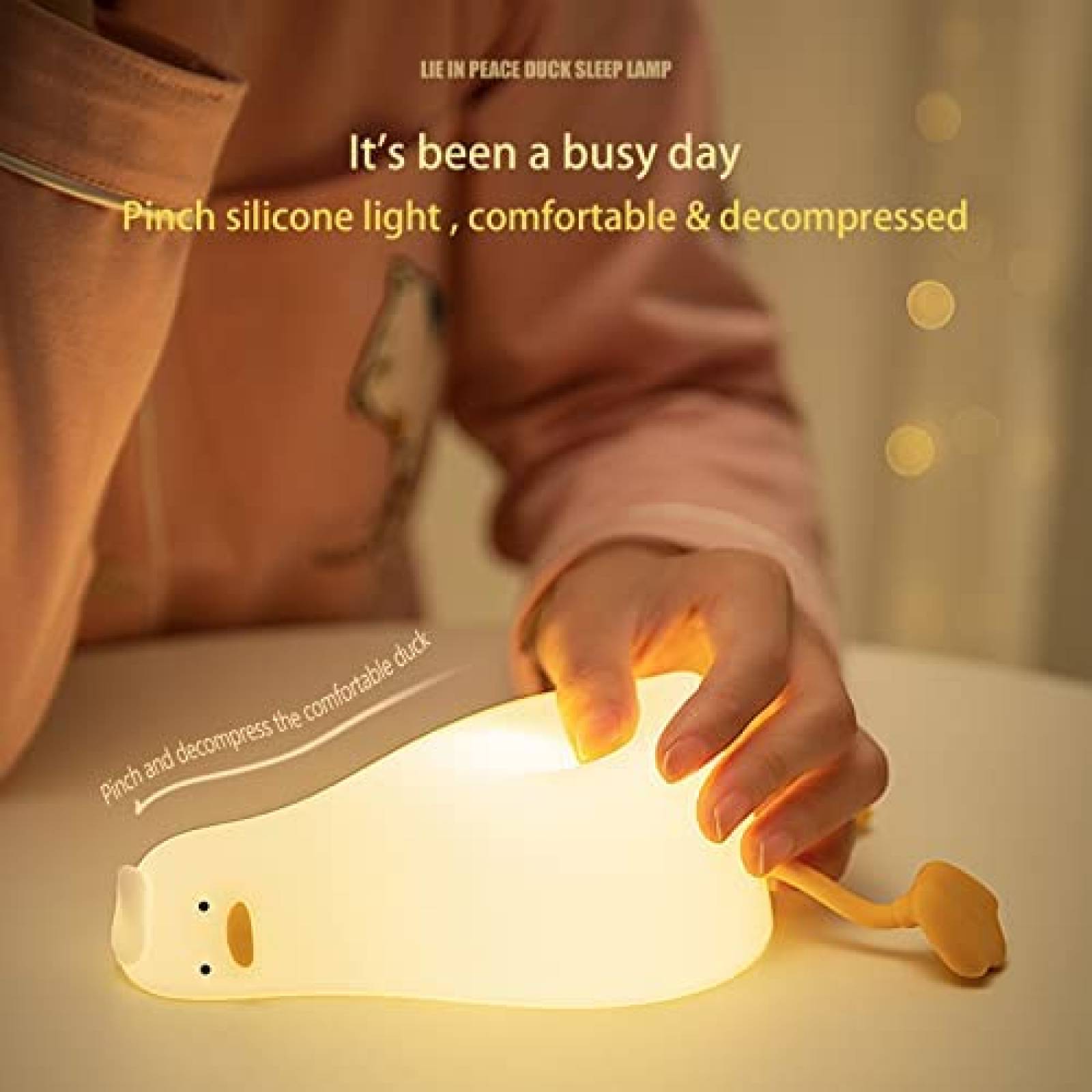 Lampara de Noche de Pato MUID Recargable Luz LED -Blanco