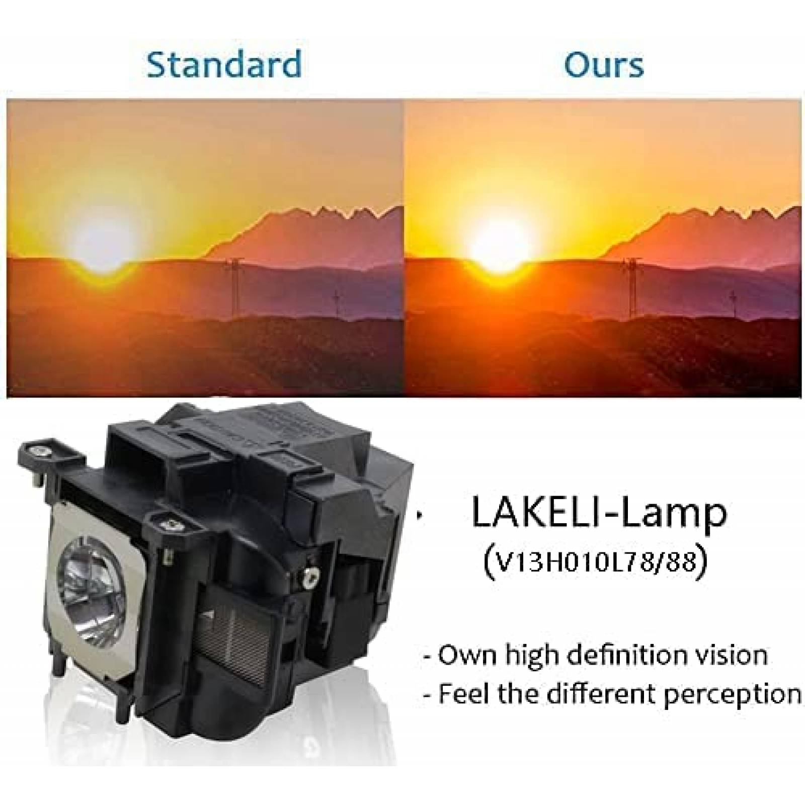 Proyector Shopforbattery para Epson Powerlite -Negro