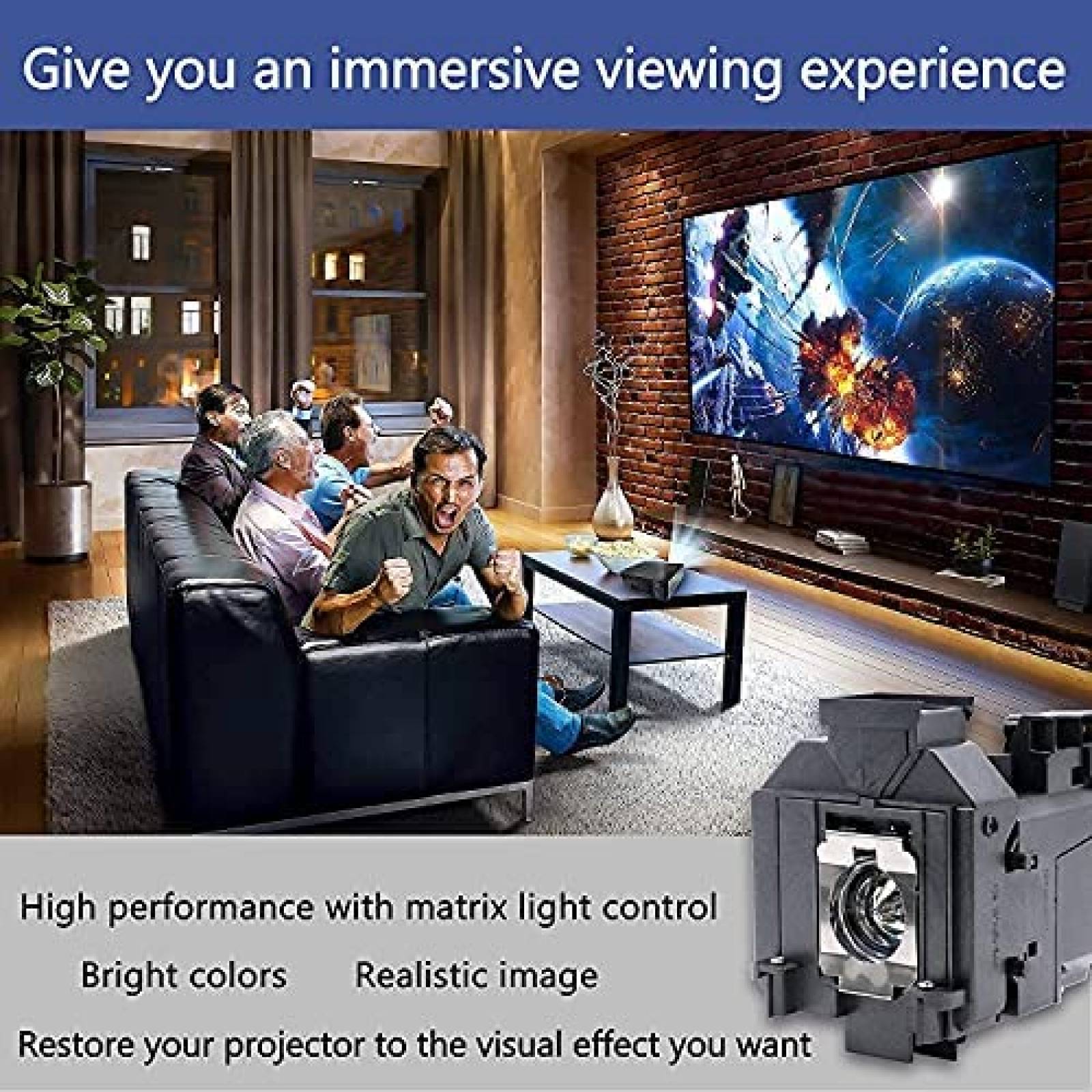 Proyector Shopforbattery para Epson Powerlite -Negro