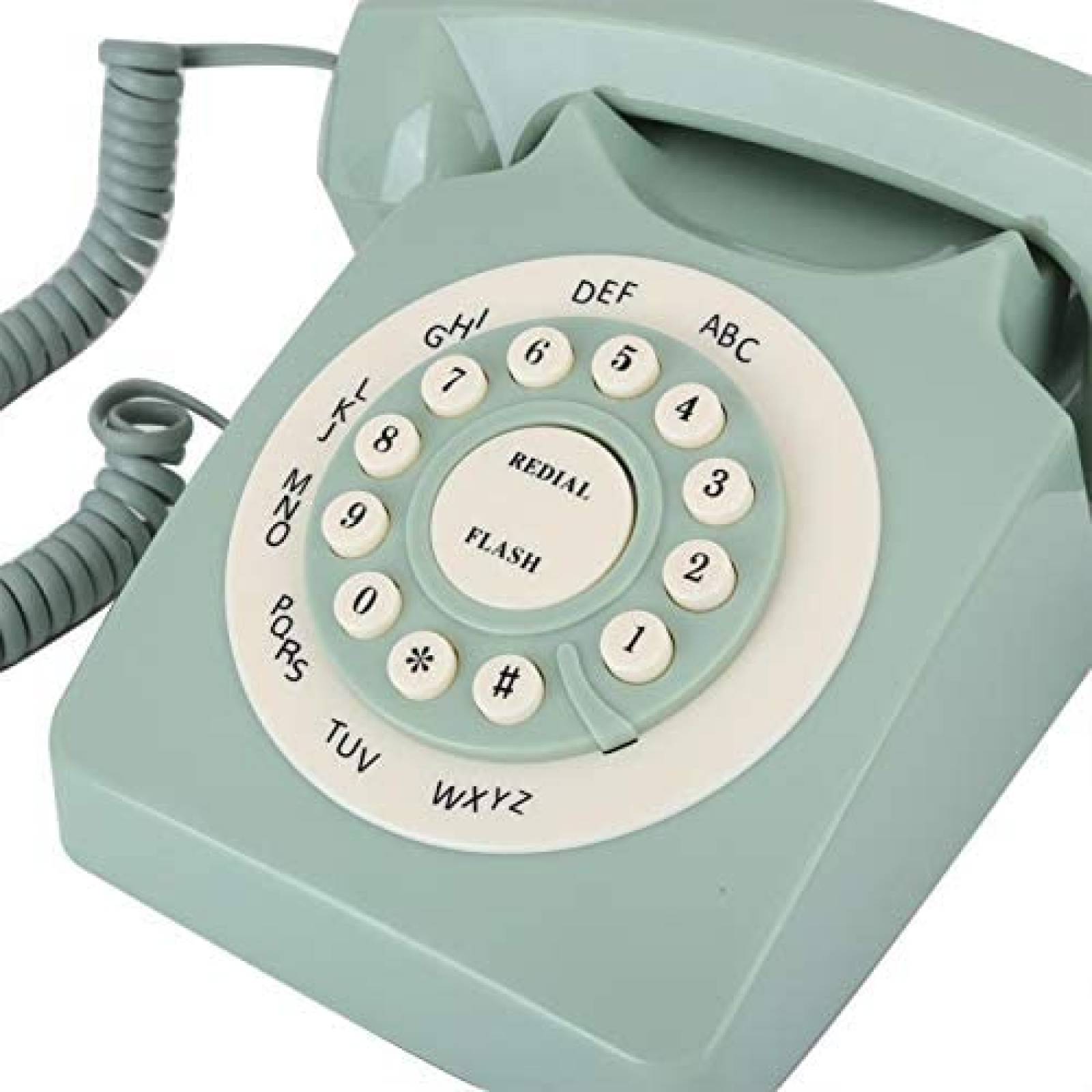 Telefono antiguo clasico Archuu marcacion de disco -Celeste