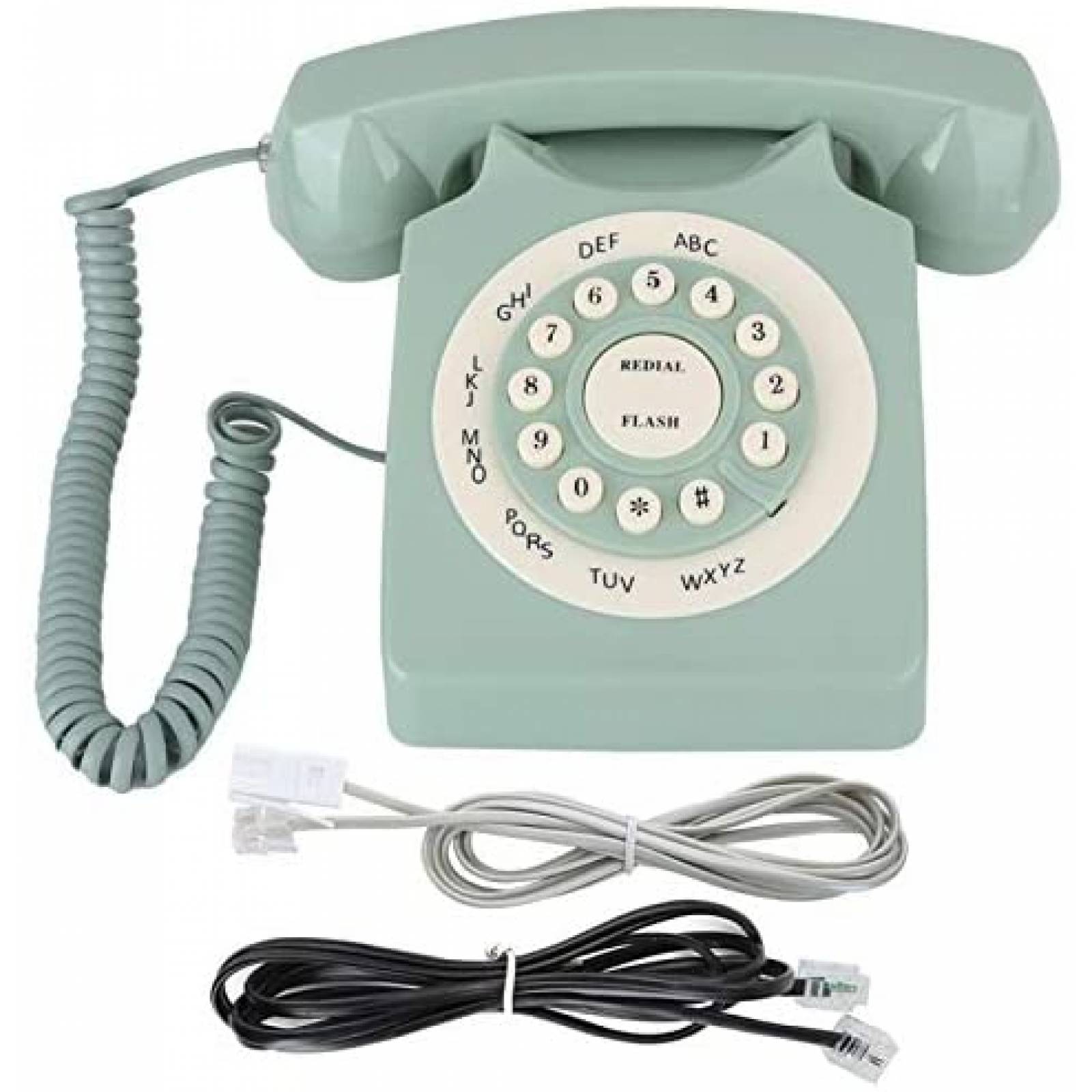 Telefono antiguo clasico Archuu marcacion de disco -Celeste