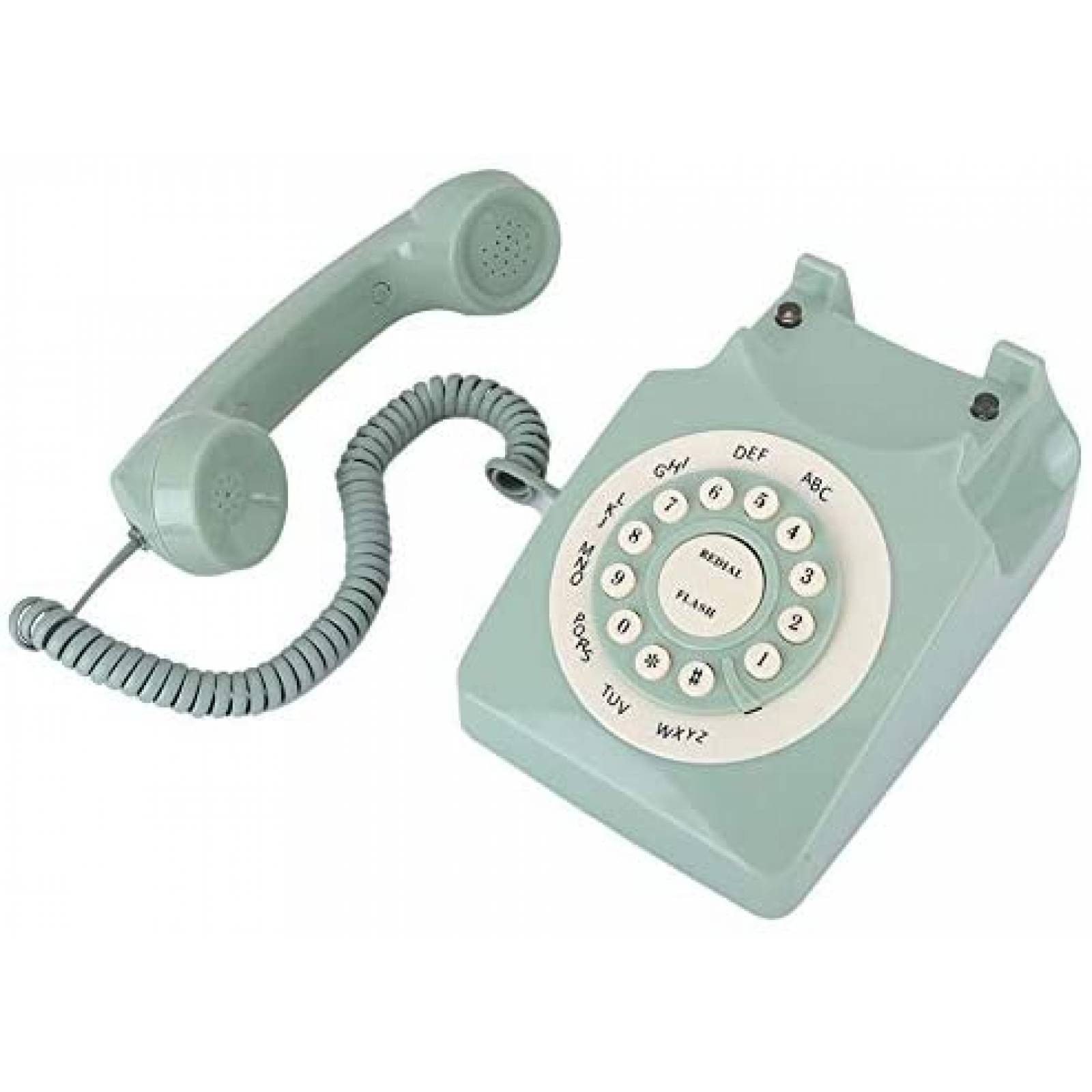 Telefono antiguo clasico Archuu marcacion de disco -Celeste