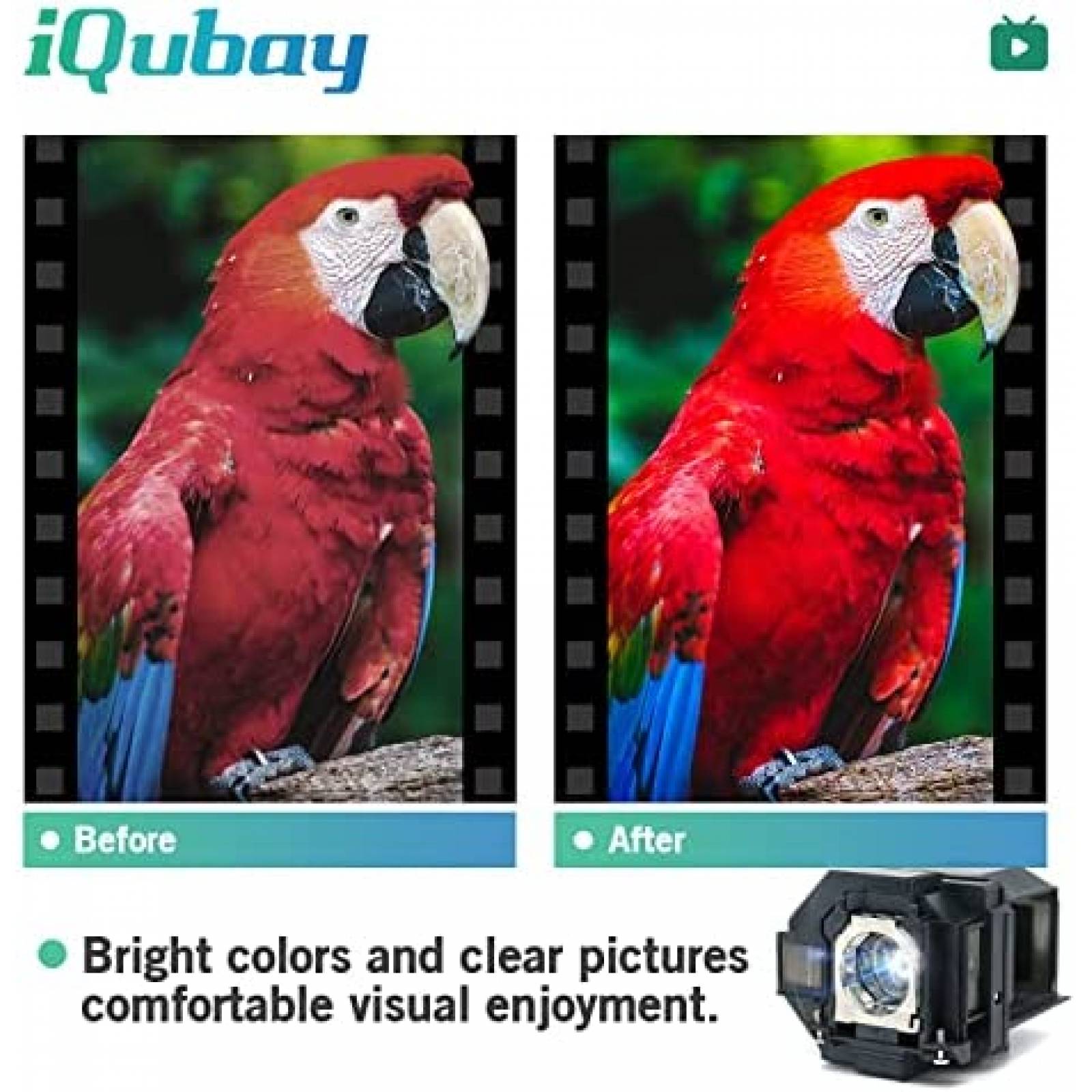 Lampara De Repuesto Para Proyector Epson iQubay Elplp 96