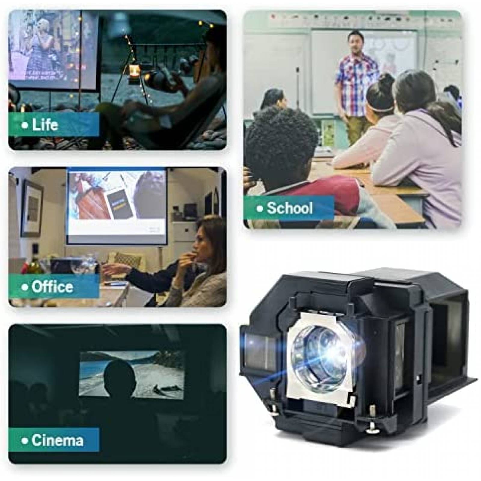 Lampara De Repuesto Para Proyector Epson iQubay Elplp 96