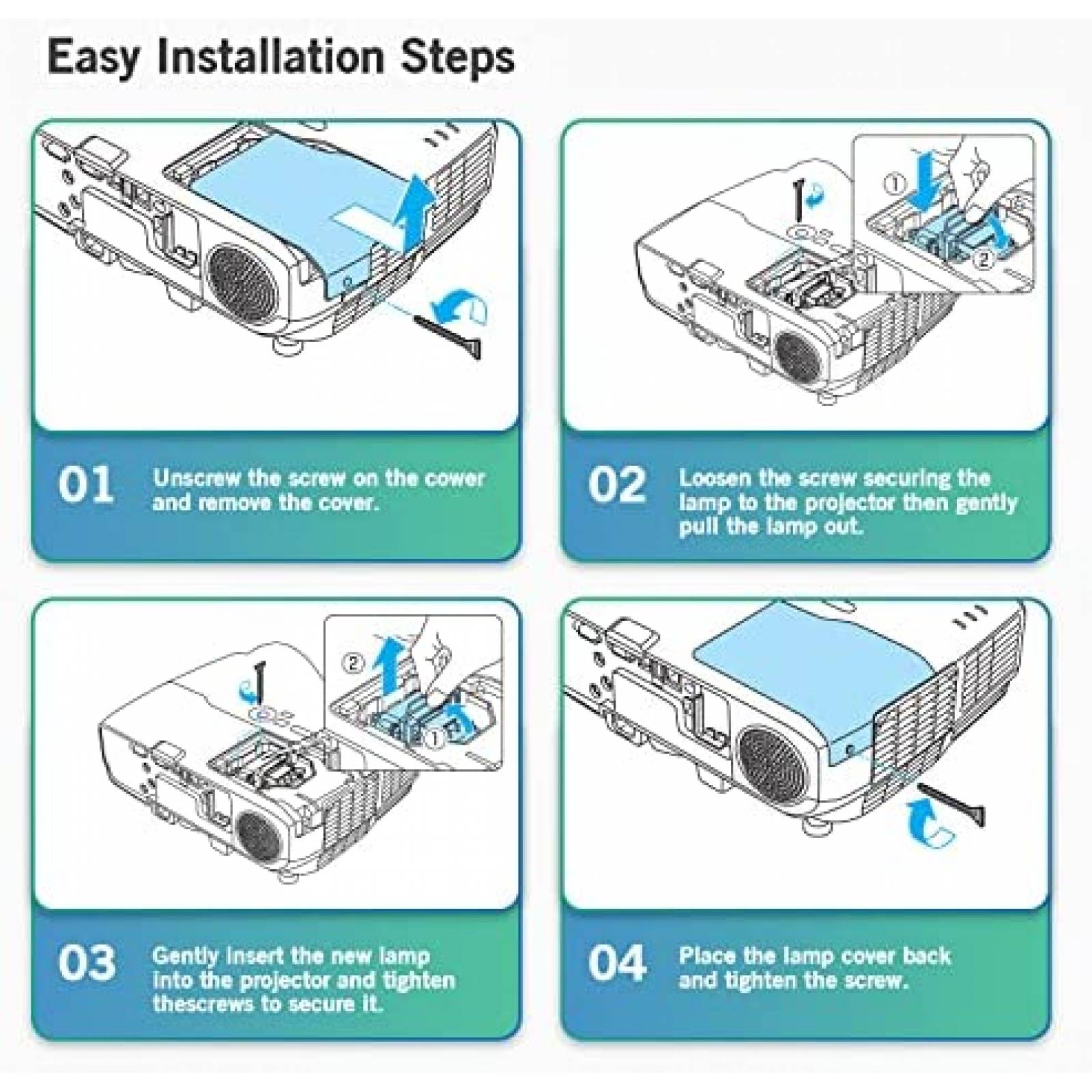 Lampara De Repuesto Para Proyector Epson iQubay Elplp 96