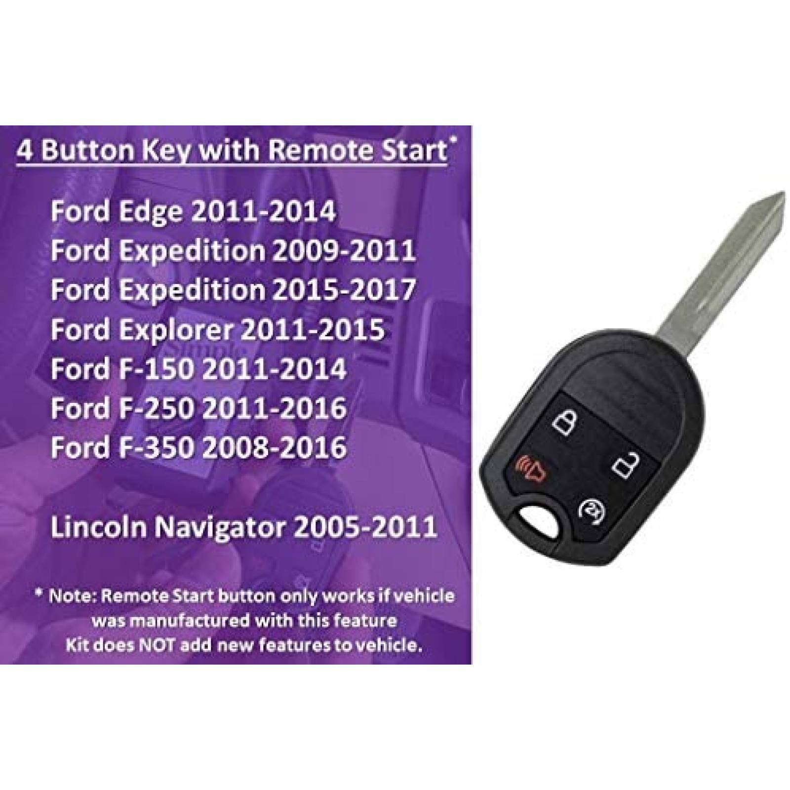 Control de Seguridad para Auto Car Keys Express c/Llave