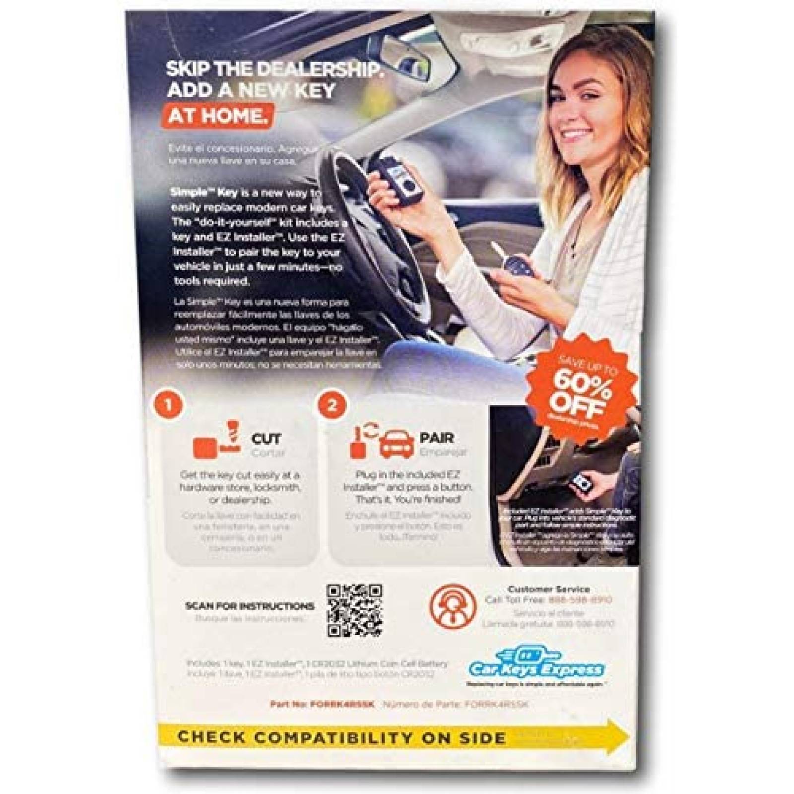 Control de Seguridad para Auto Car Keys Express c/Llave