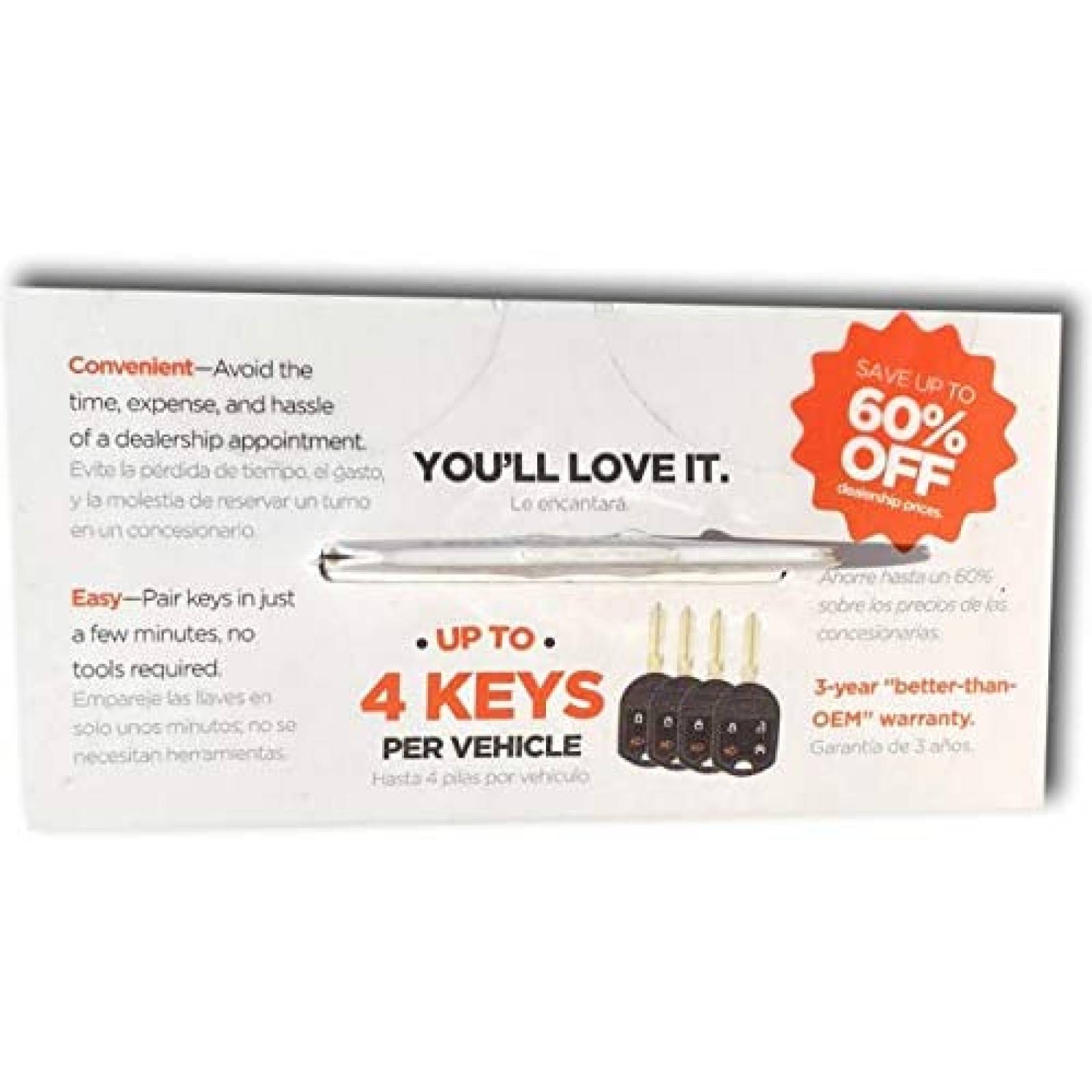 Control de Seguridad para Auto Car Keys Express c/Llave