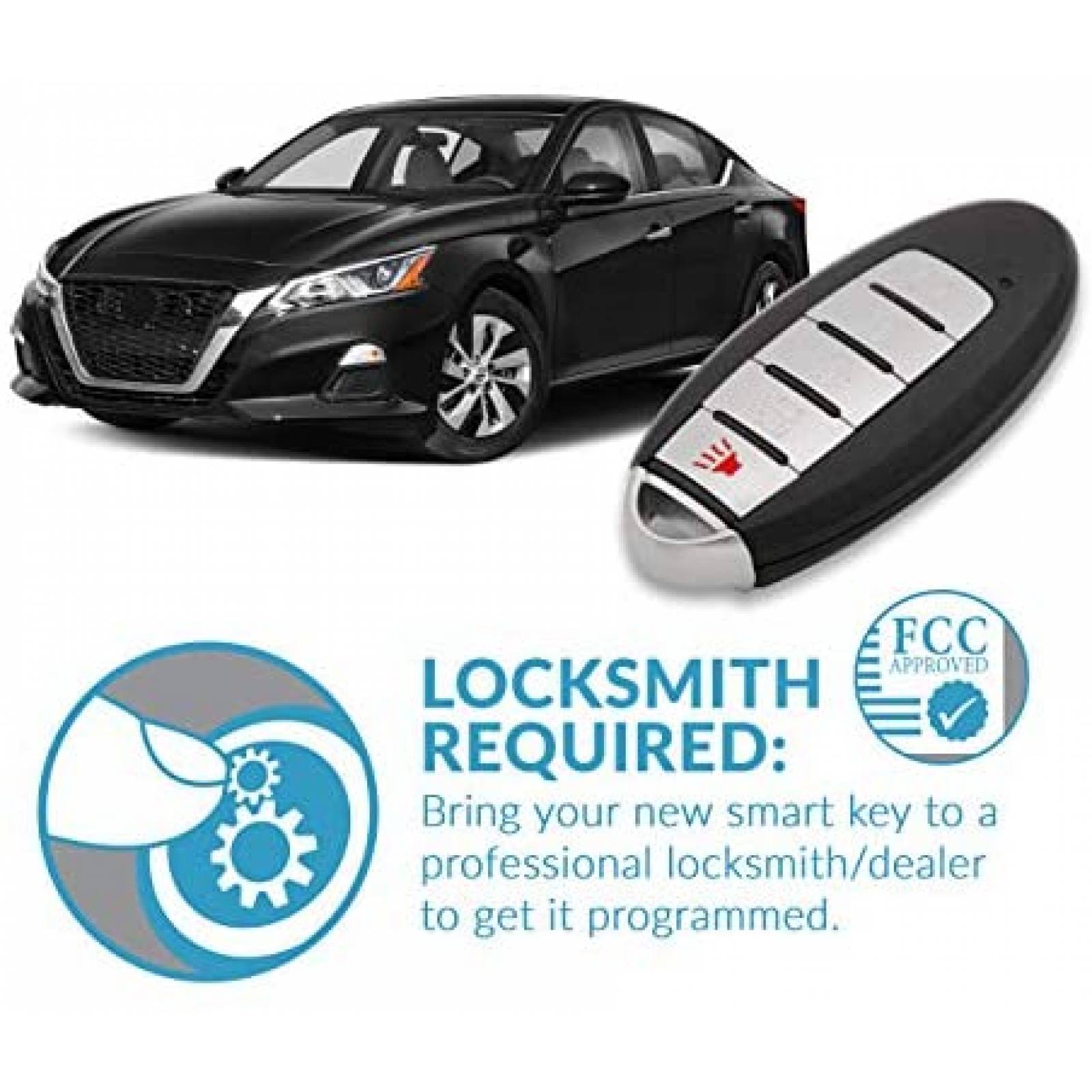 Llave Inteligente Keyless2Go para Nissan KR5TXN4 -Negro