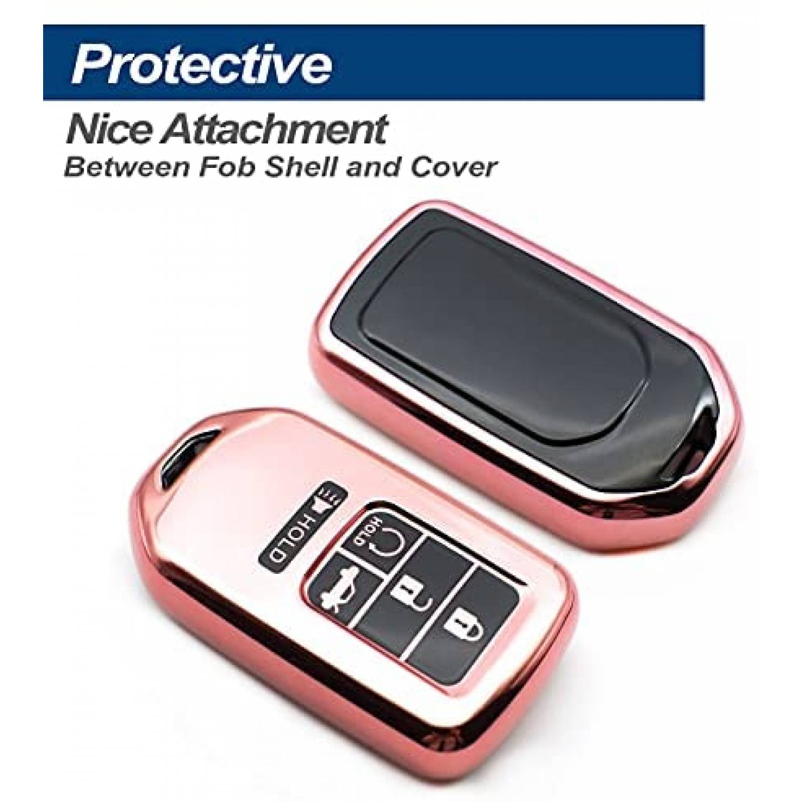 Llave Carro INFIPAR Civic CR-V Compatible 5 Botones -Rosa