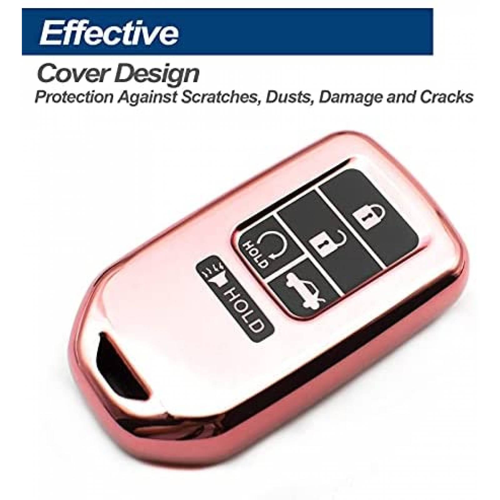 Llave Carro INFIPAR Civic CR-V Compatible 5 Botones -Rosa