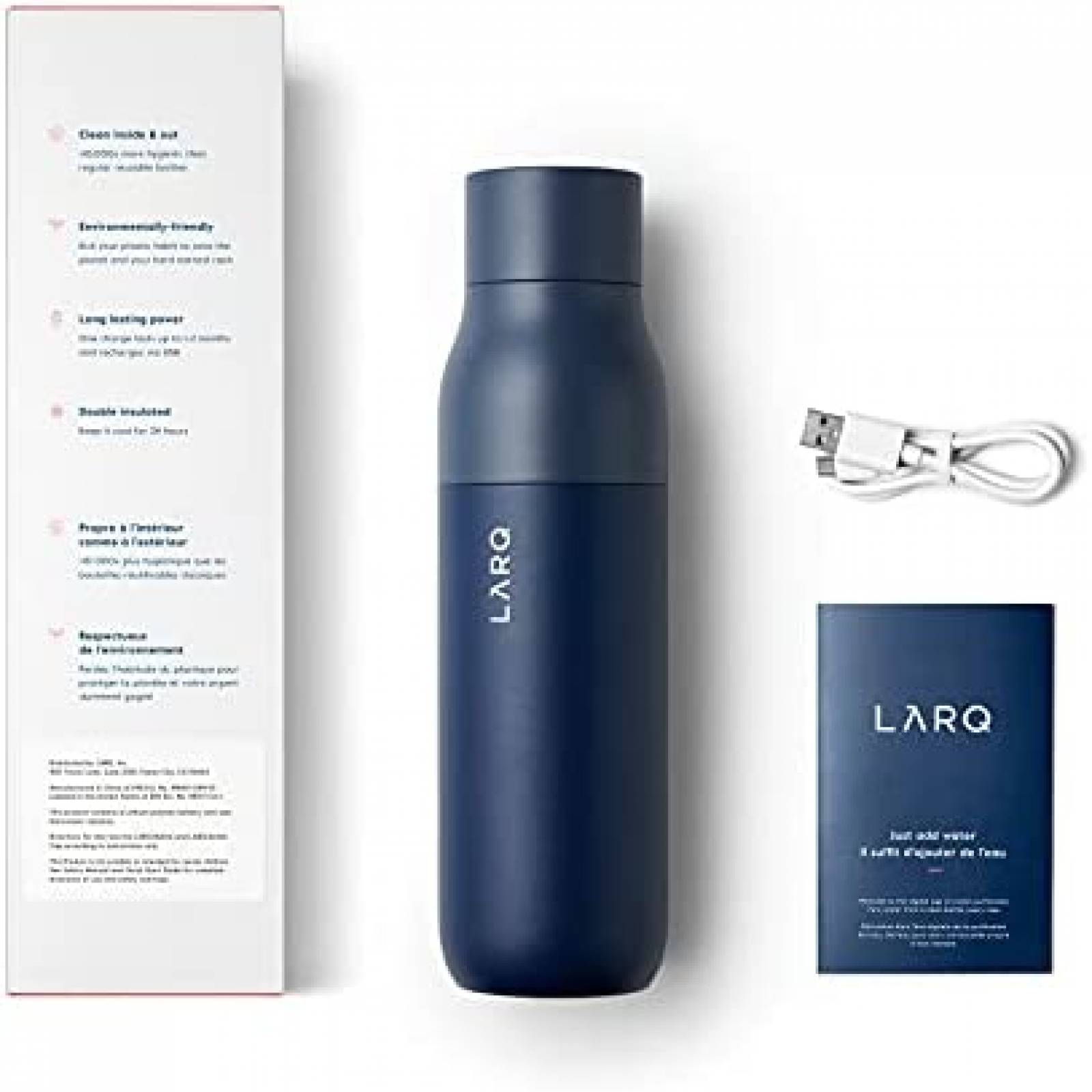 Botella Autolimpiable LARQ Sistema Purificacion De Agua