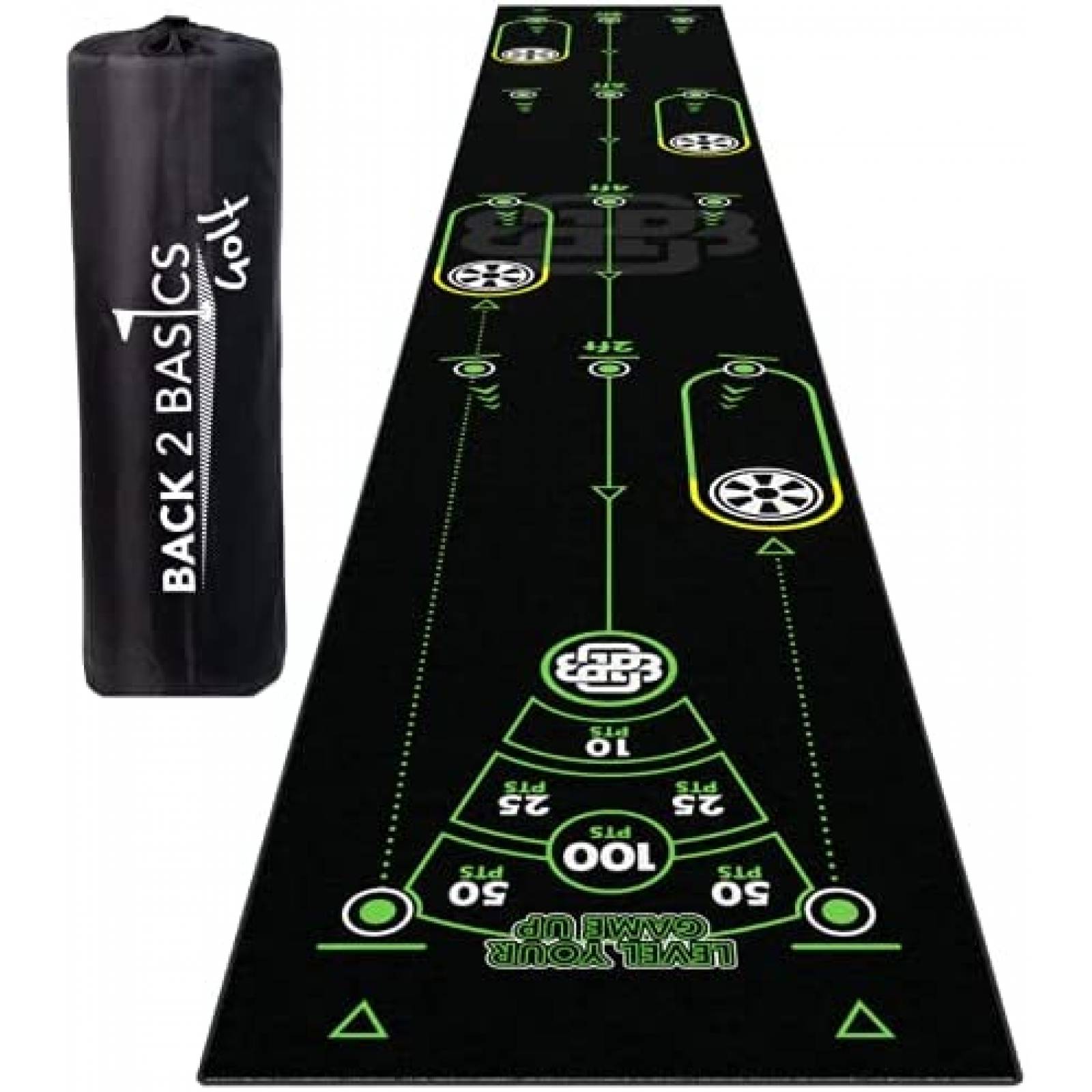 Juego De Mini Golf BACK 2 BASICS GOLF Para Practica -Negro