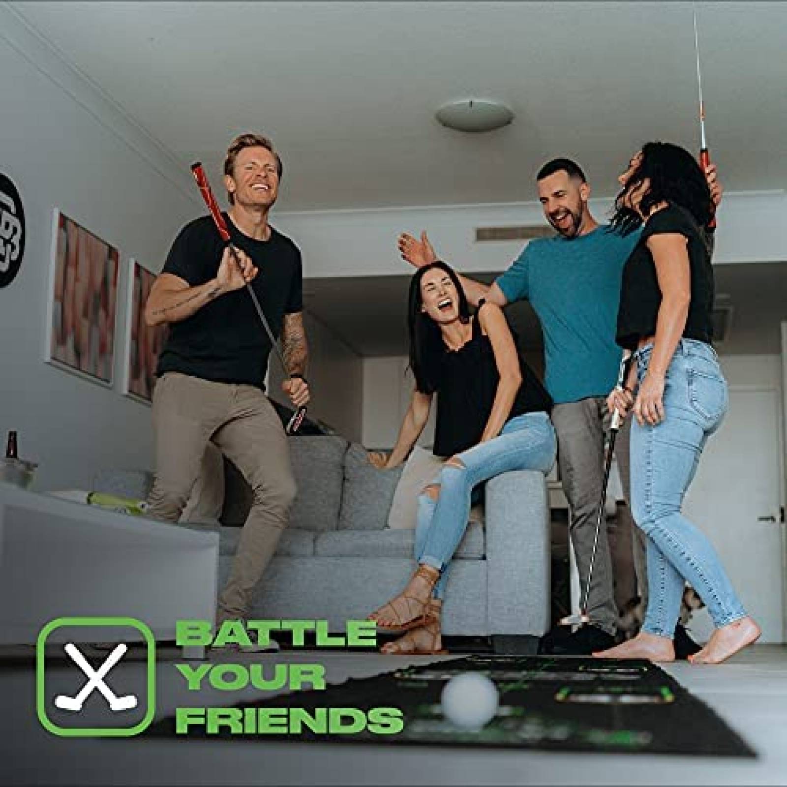 Juego De Mini Golf BACK 2 BASICS GOLF Para Practica -Negro