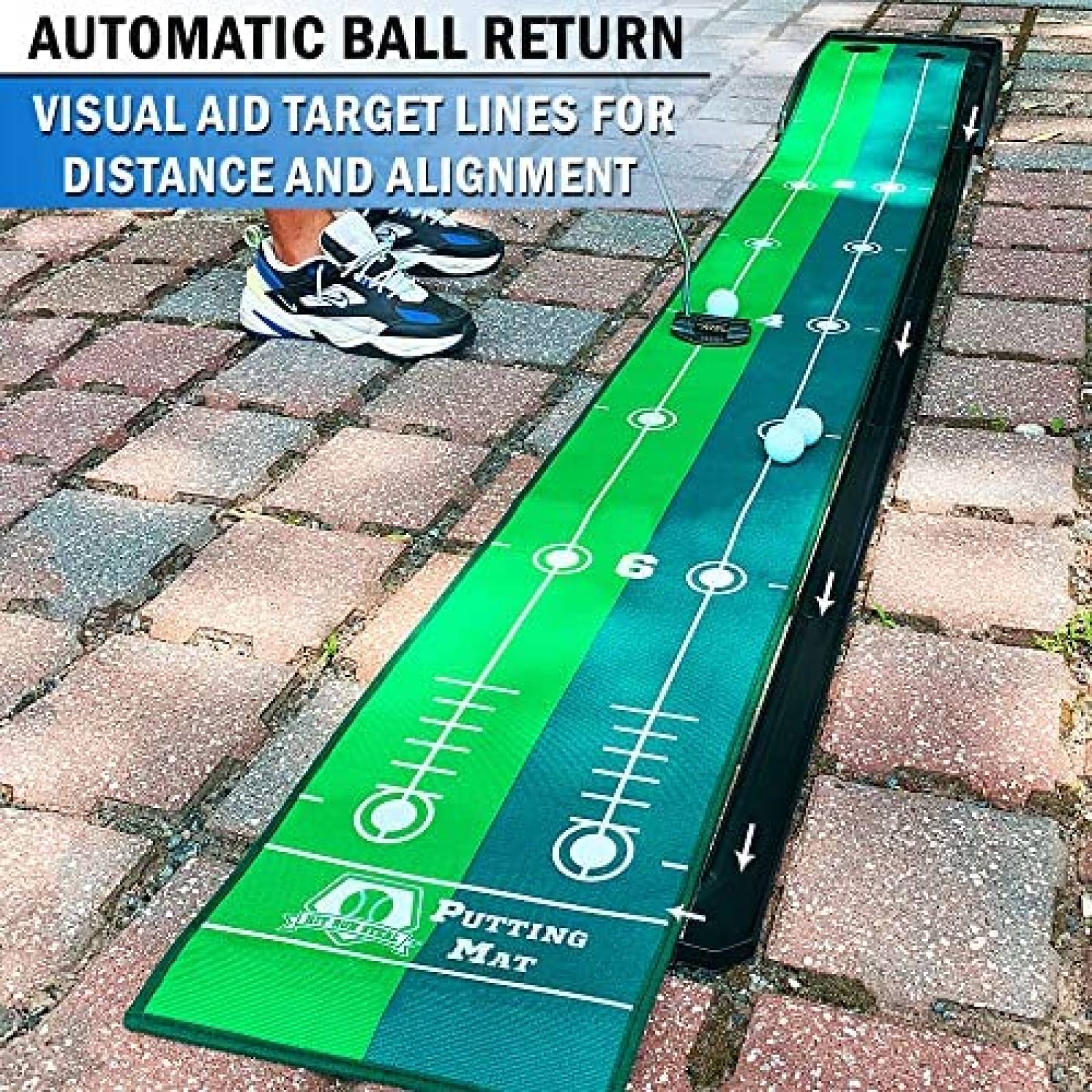 Juego De Mini Golf Hit Run Steal 3 Pelotas De Golf -Verde