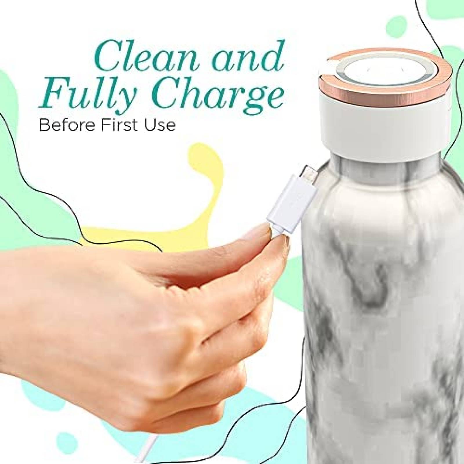 Termo Autolimpiante UVBRITE Recargable de 24 Onzas -Tropical